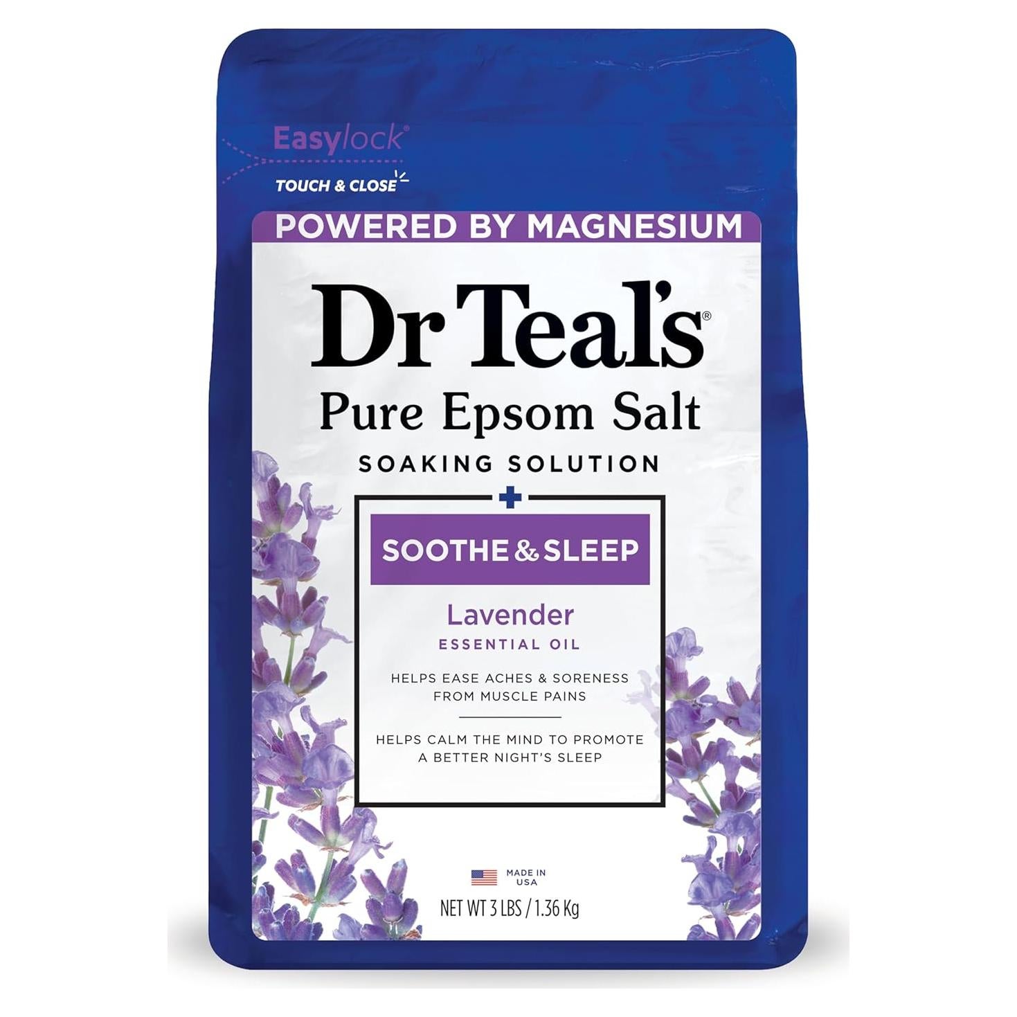 Sal de Epsom Dr Teal 1.36kg Lavanda para Remojar