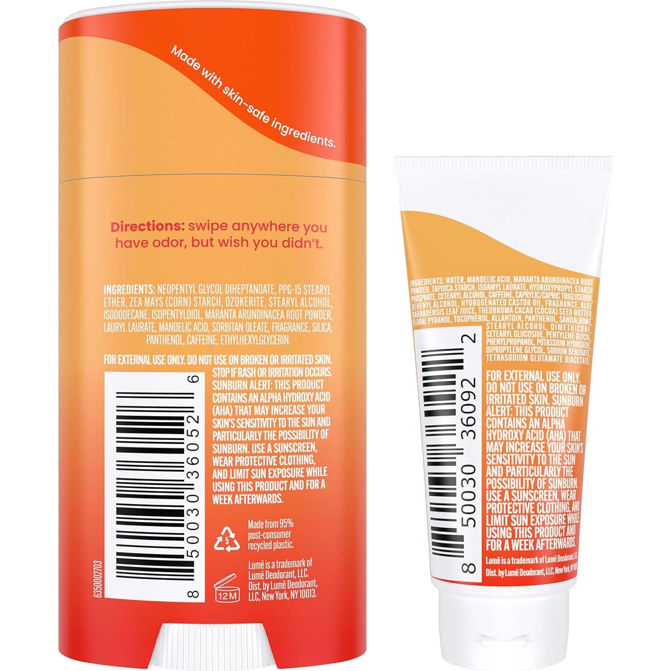 Desodorante Corporal Lume - Control de Olores 72h - Mandarina Limpia