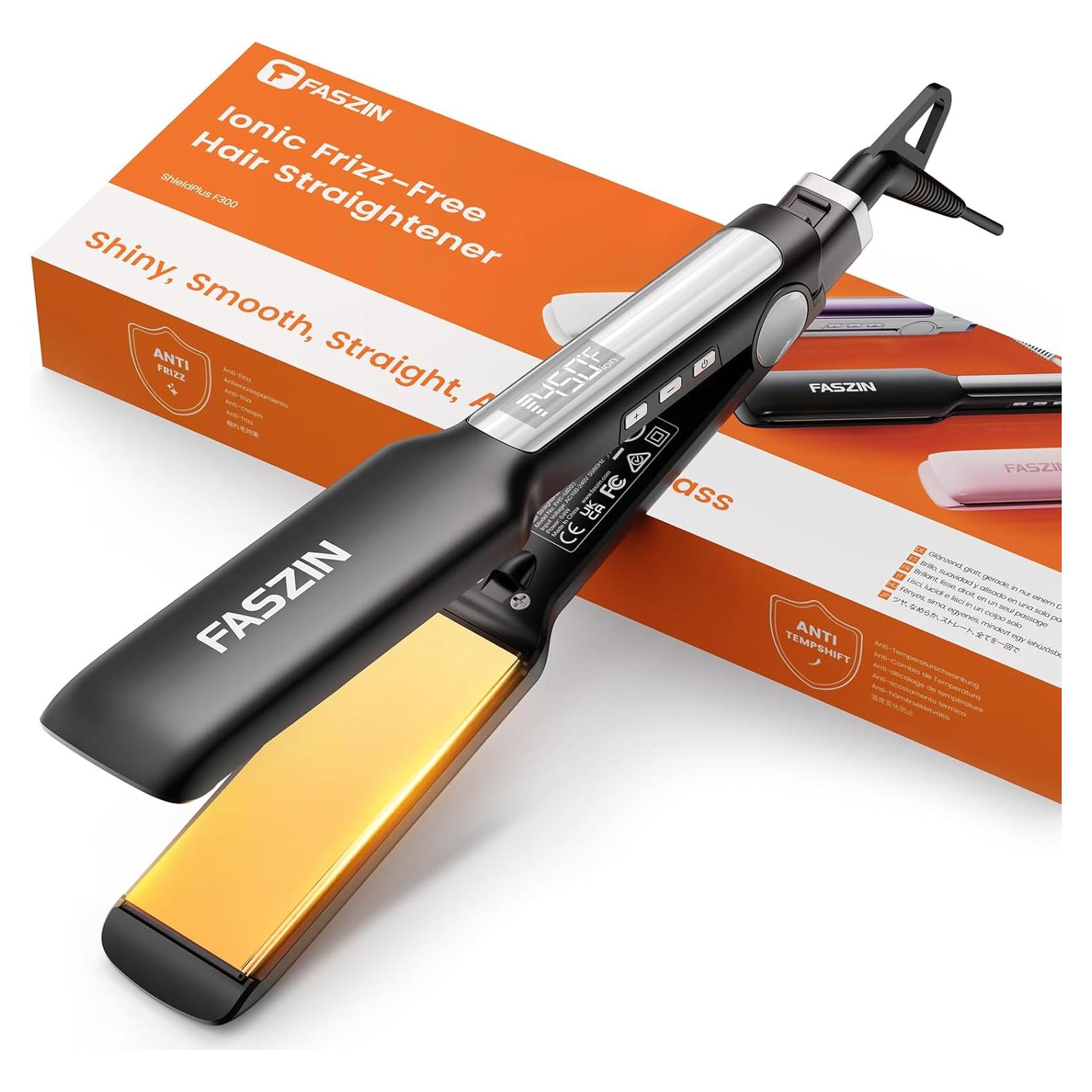 Plancha de Pelo Profesional Faszin FHS-M003 1.65" Titanio