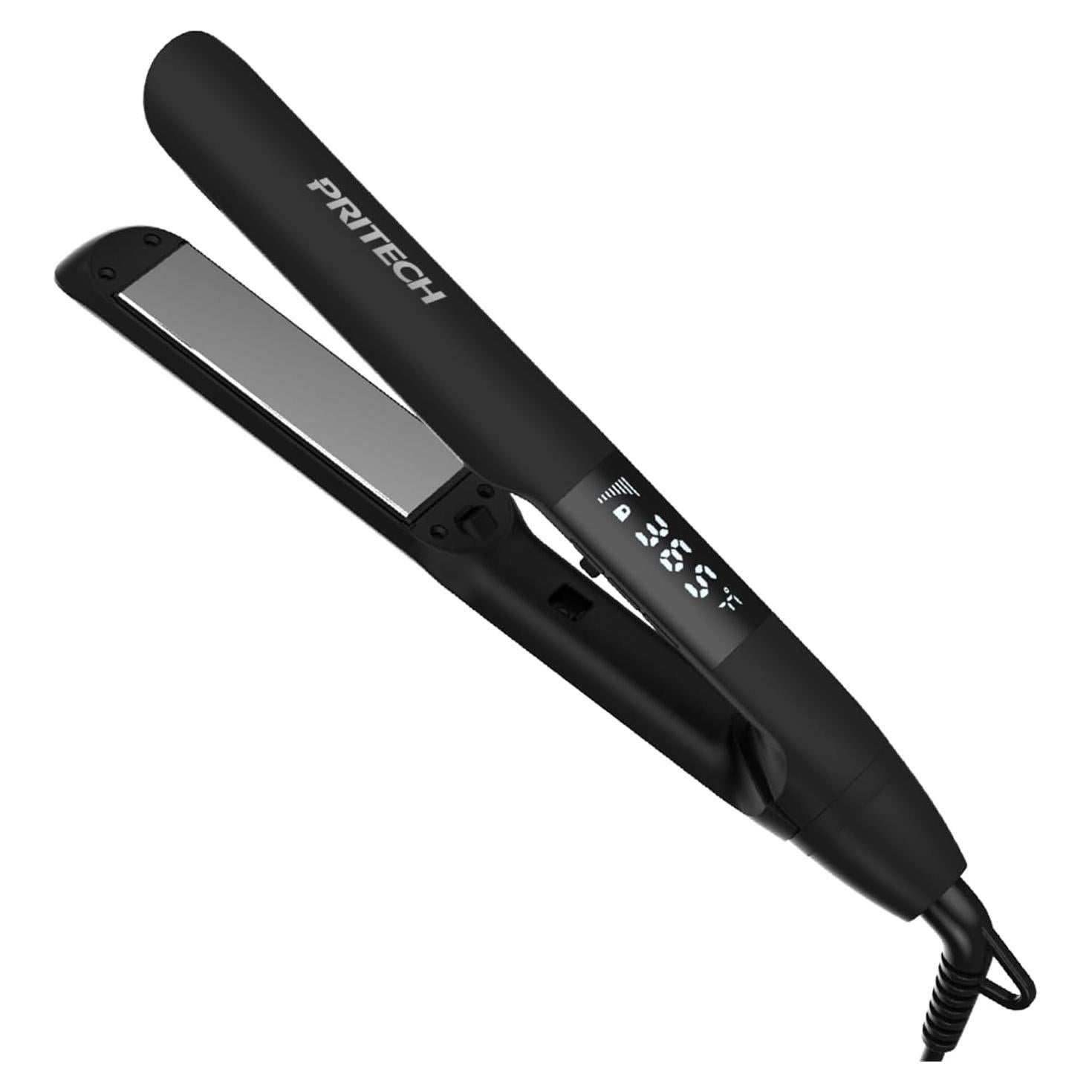 Plancha de Pelo PRITECH 2 en 1 Titanio Temperatura Ajustable