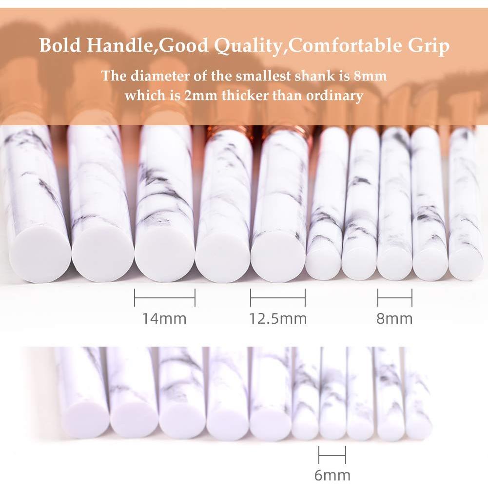 Set de Brochas de Maquillaje Profesional HEYMKGO 10 Piezas + 2 Esponjas