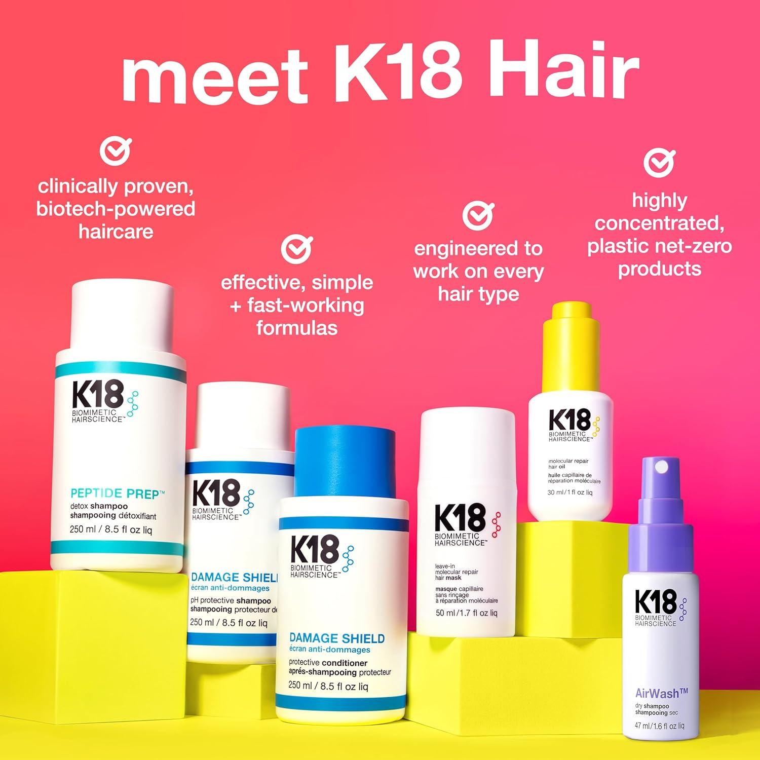 Champú Seco K18 AirWash 47.3 ml - Sin Aerosol, Sin Residuo