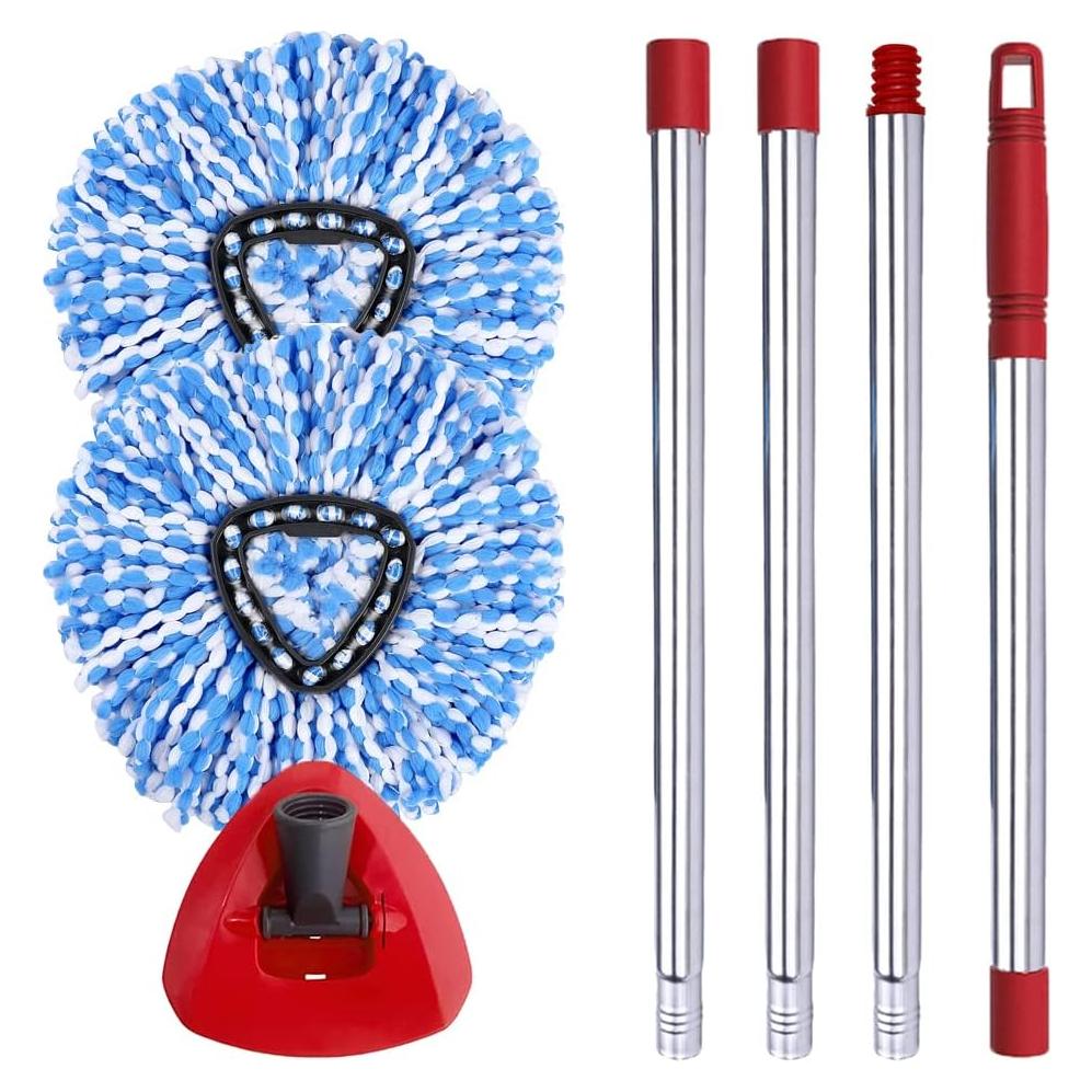 Cabezal de Mopa Giratoria ANREKEYH con 2 Recambios Microfibra