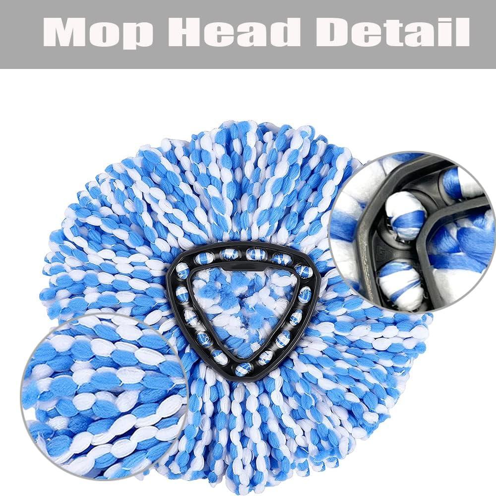 Cabezal de Mopa Giratoria ANREKEYH con 2 Recambios Microfibra