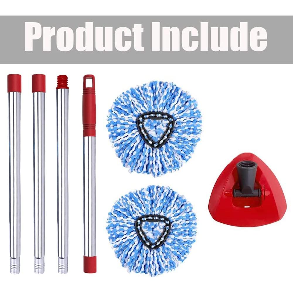 Cabezal de Mopa Giratoria ANREKEYH con 2 Recambios Microfibra