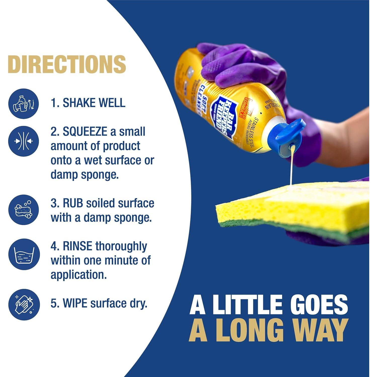 Limpiador Multiusos Bar Keepers Friend Suave 736g - Elimina Óxido y Manchas