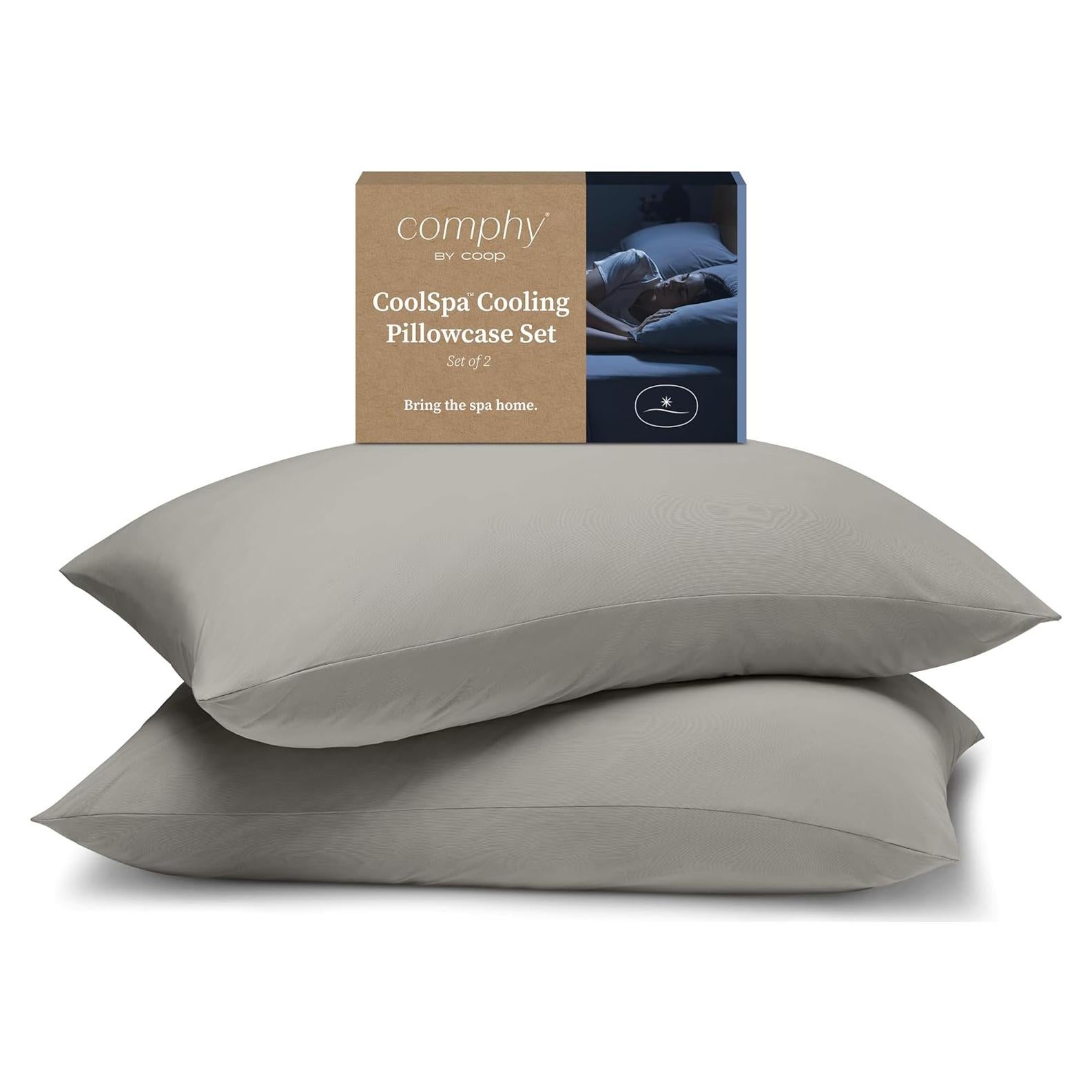 Juego de Fundas de Almohada Cool+ Coop Home Goods Queen Gris