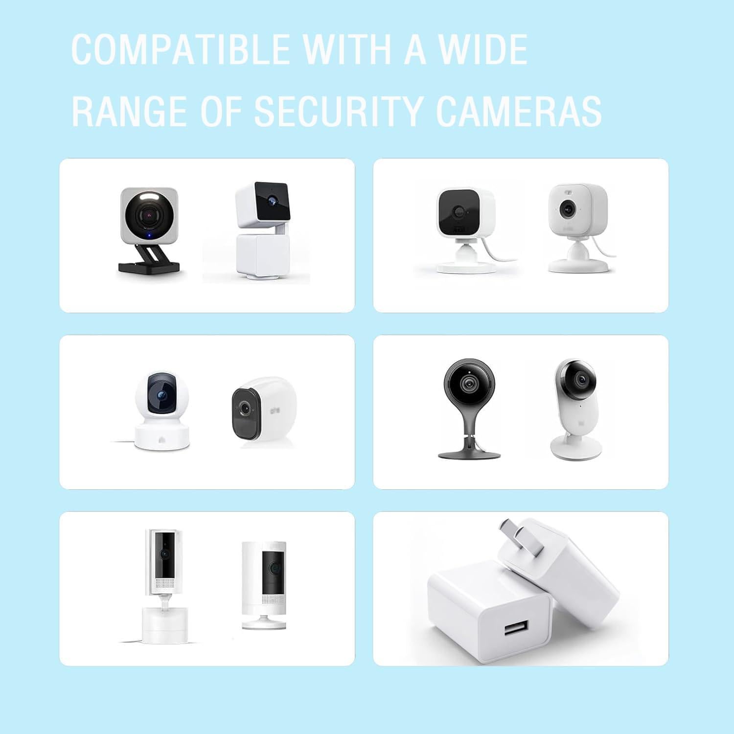 Adaptador de corriente 5V 2A JMDDS para cámaras - Paquete de 2