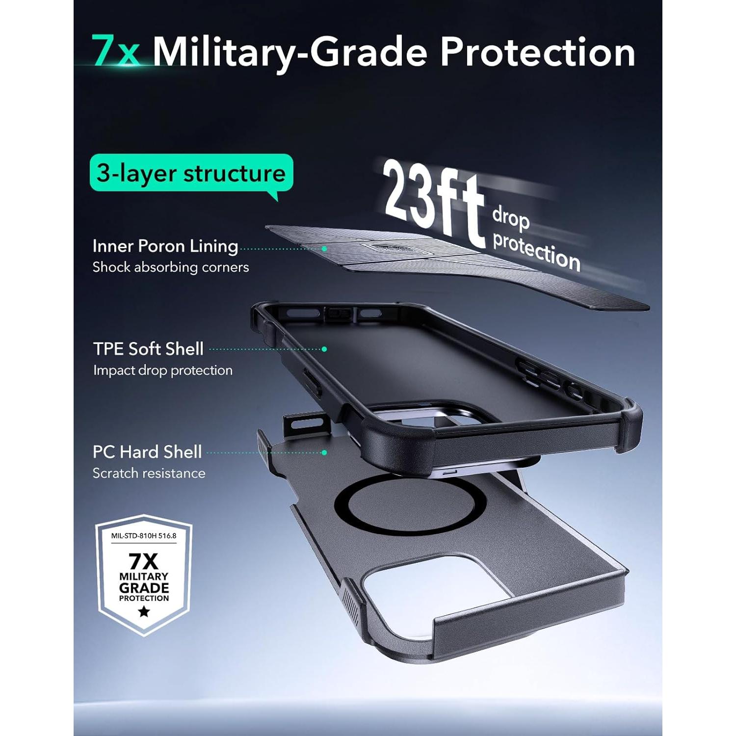 Funda ESR para iPhone 16 Pro Max con soporte magnético