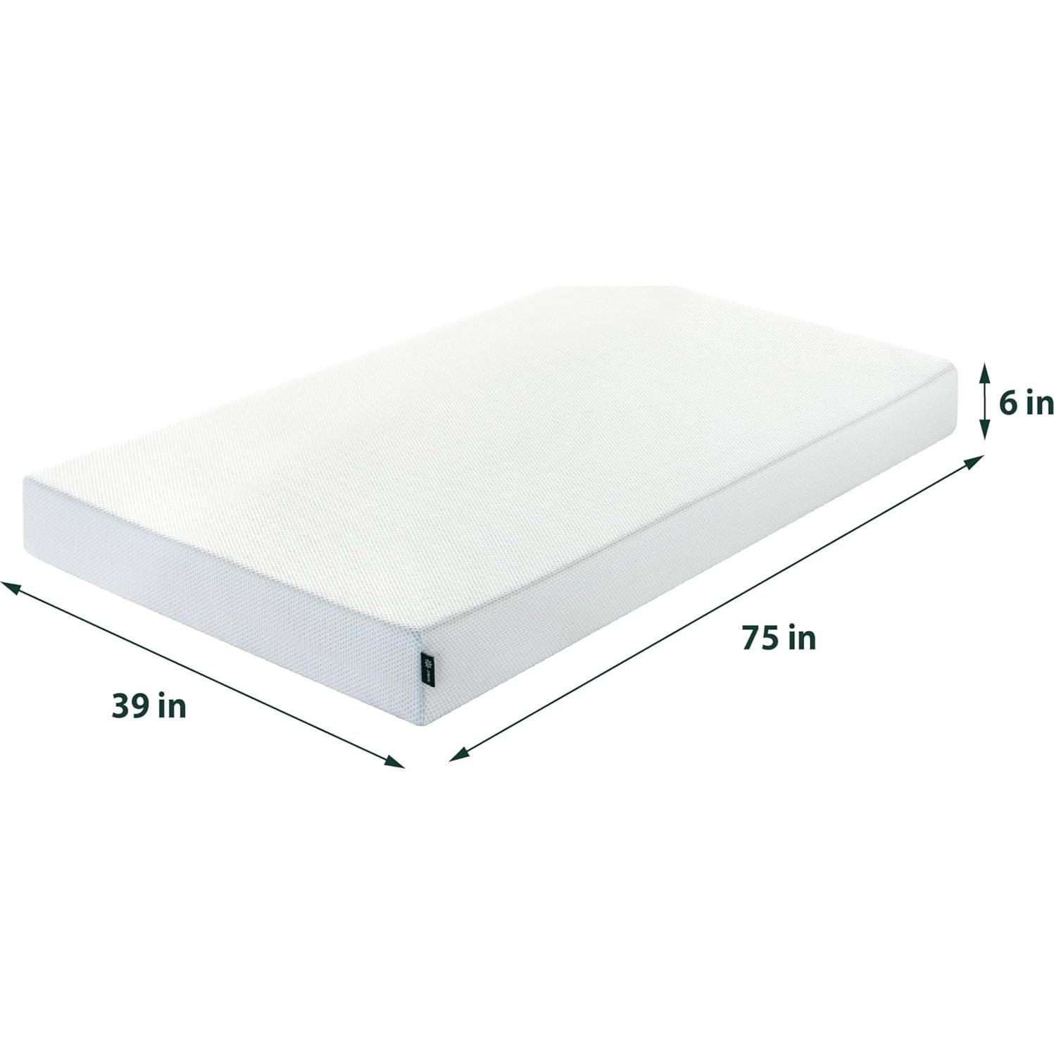 Colchón ZINUS Espuma Viscoelástica 15 cm Té Verde Enfriador