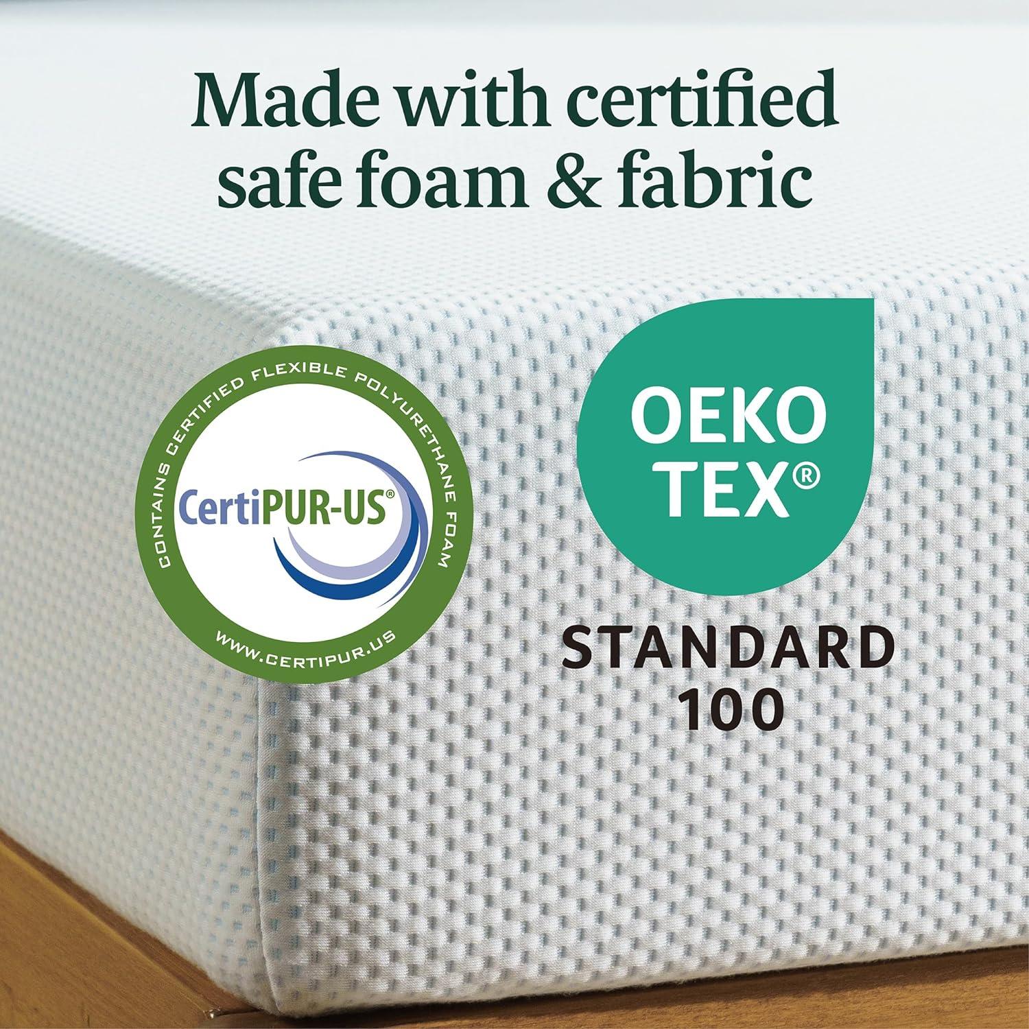 Colchón ZINUS Espuma Viscoelástica 15 cm Té Verde Enfriador