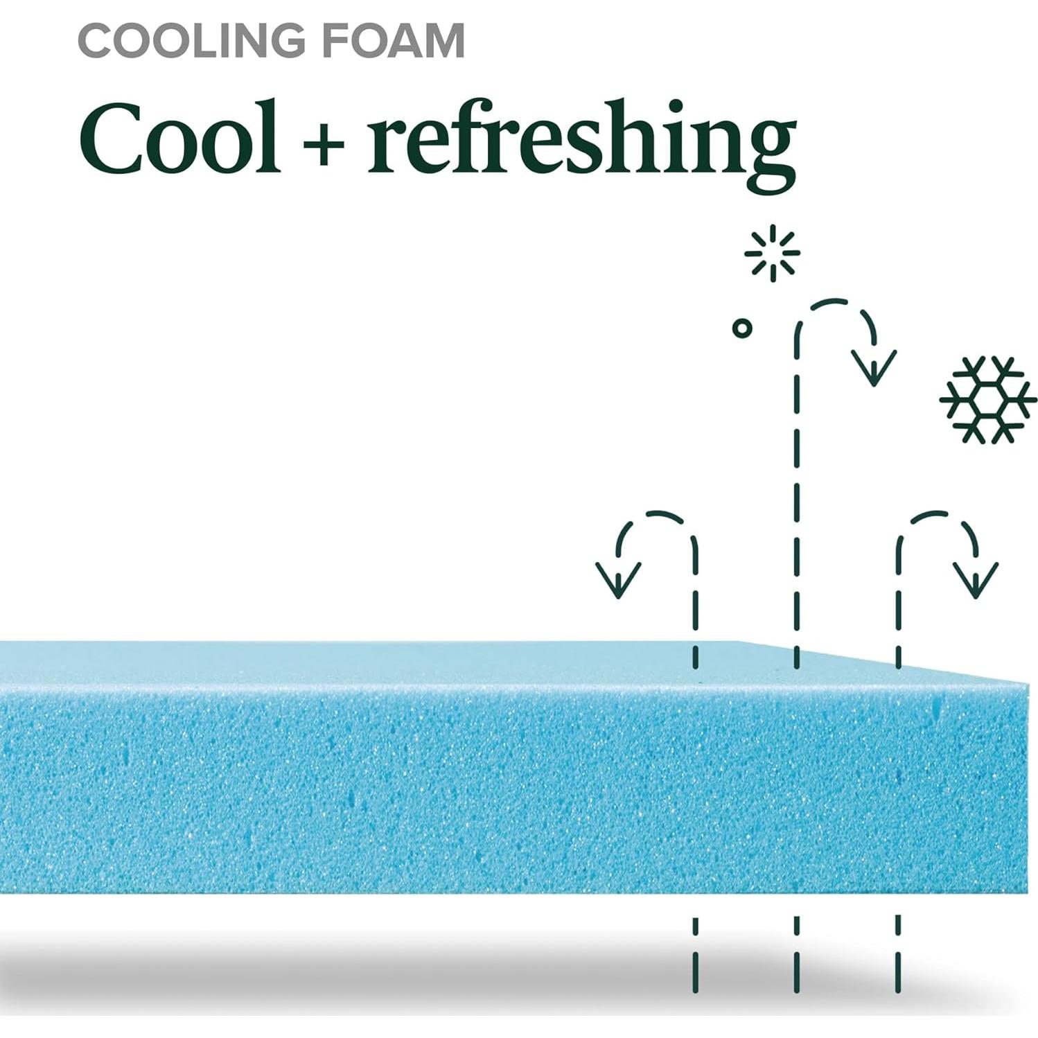 Colchón ZINUS Espuma Viscoelástica 15 cm Té Verde Enfriador