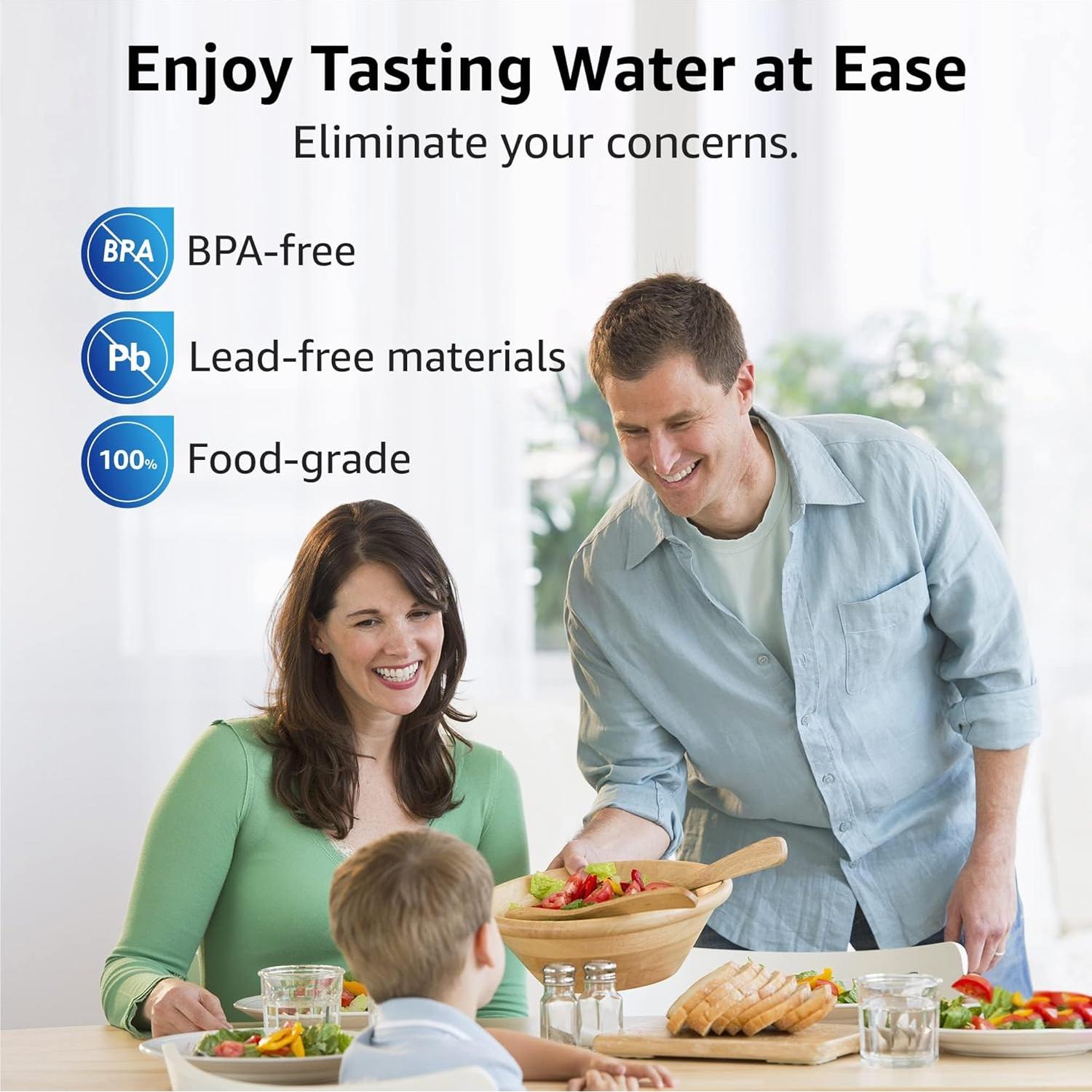 Filtro de agua de jarra Overbest, 2 unidades, NSF 42 y 372