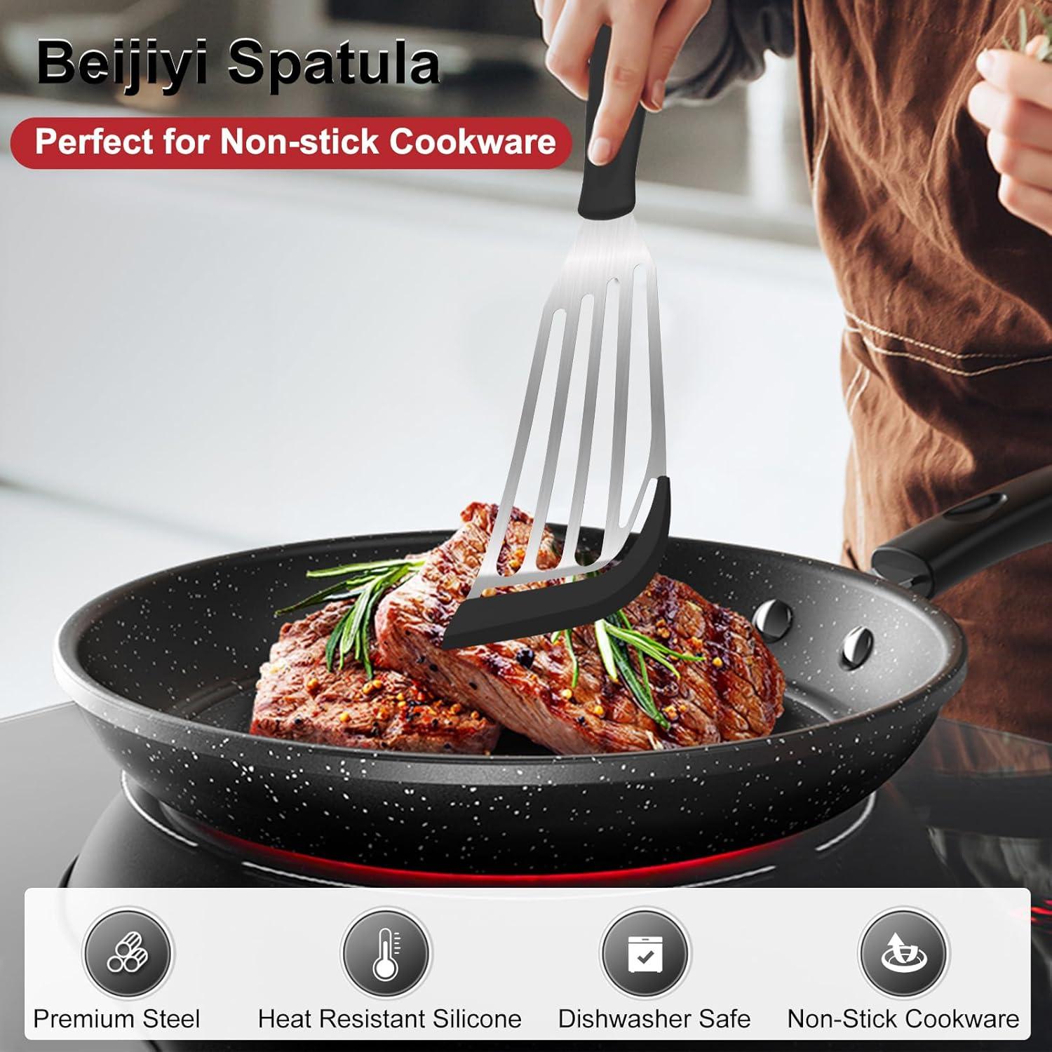 Juego de Espátulas de Pescado Beijiyi 2 Piezas Silicona 31.2 cm