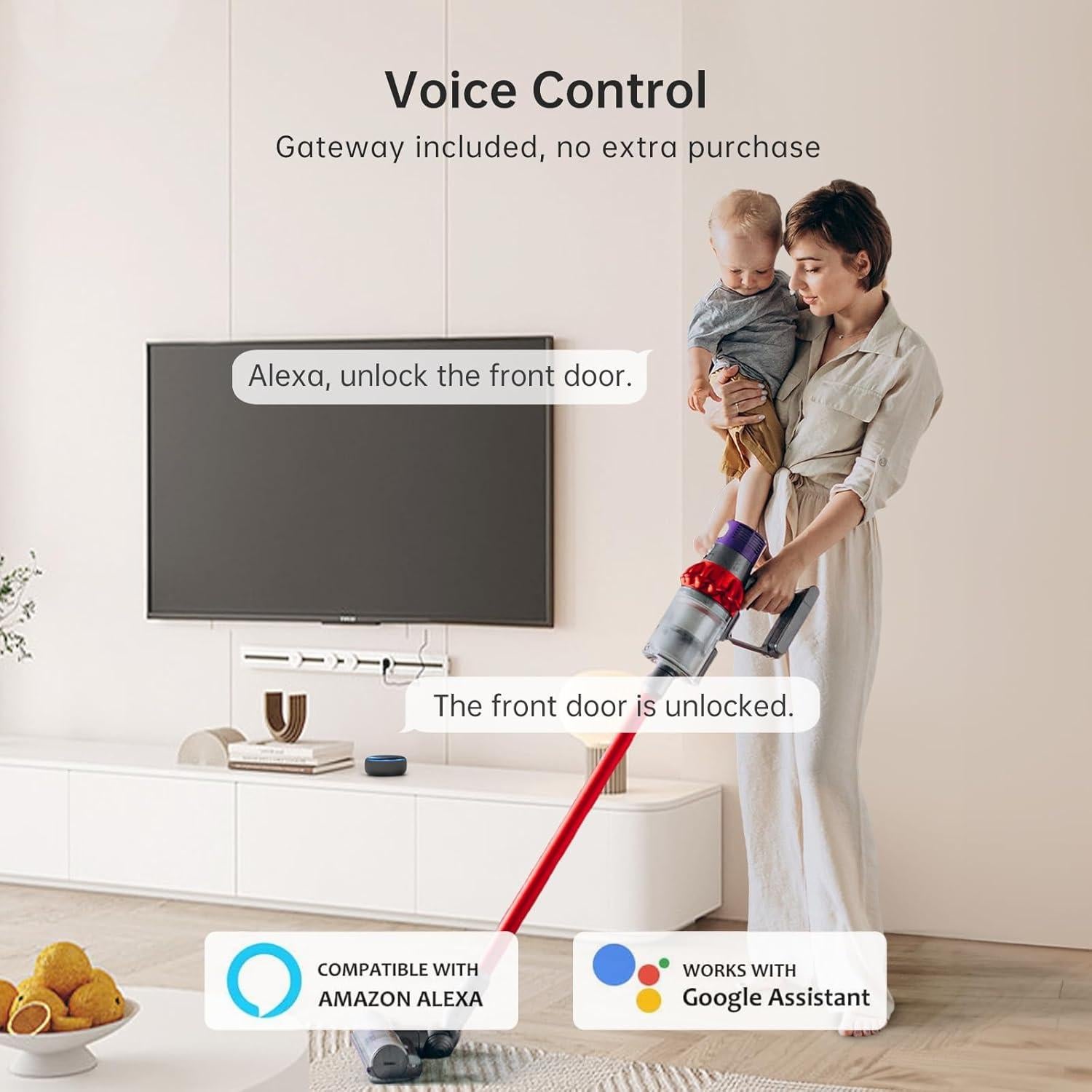Cerradura Inteligente WiFi Hornbill con Manijas y Huella Dactilar
