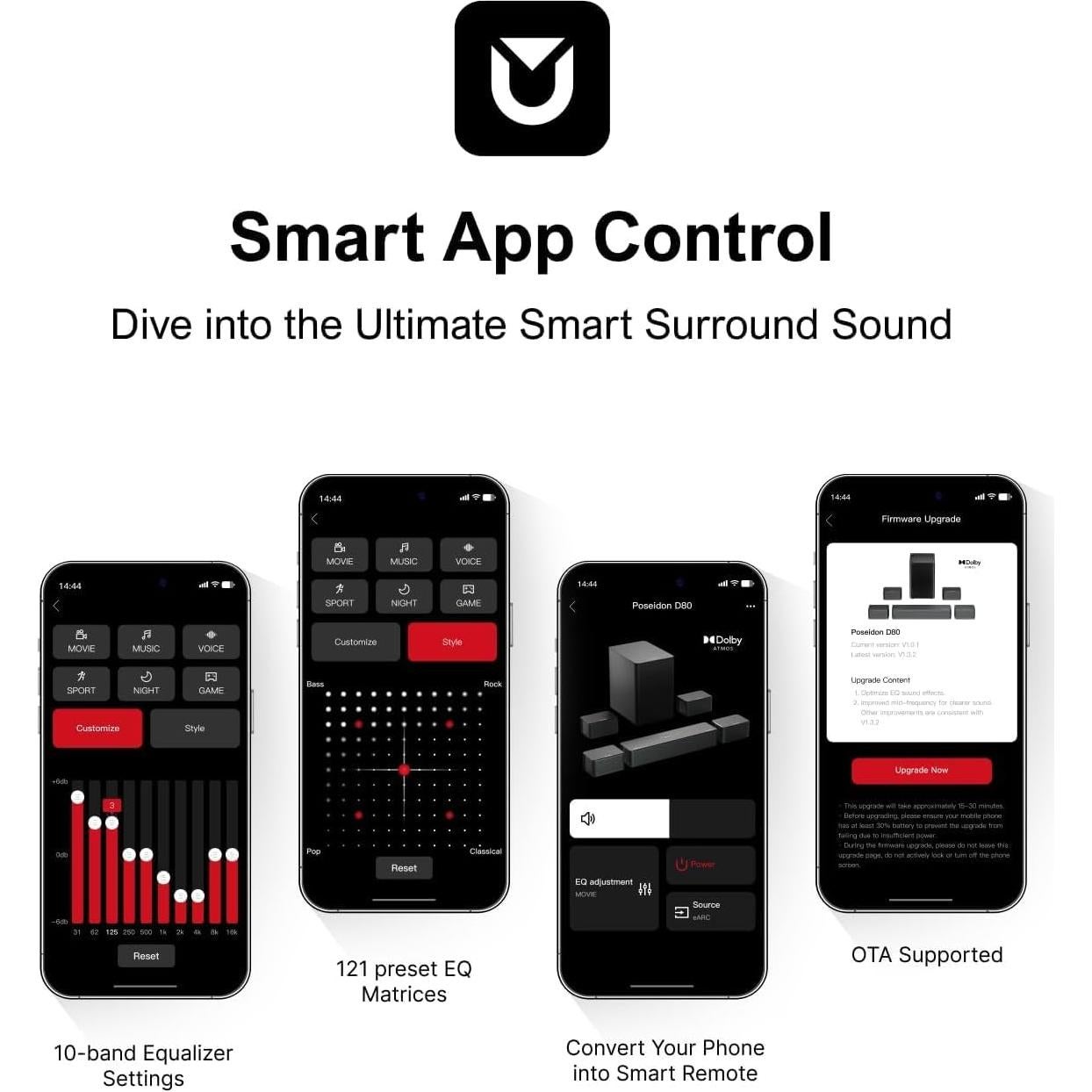 Sistema de Sonido Surround 7.1 ULTIMEA Poseidon D80 460W