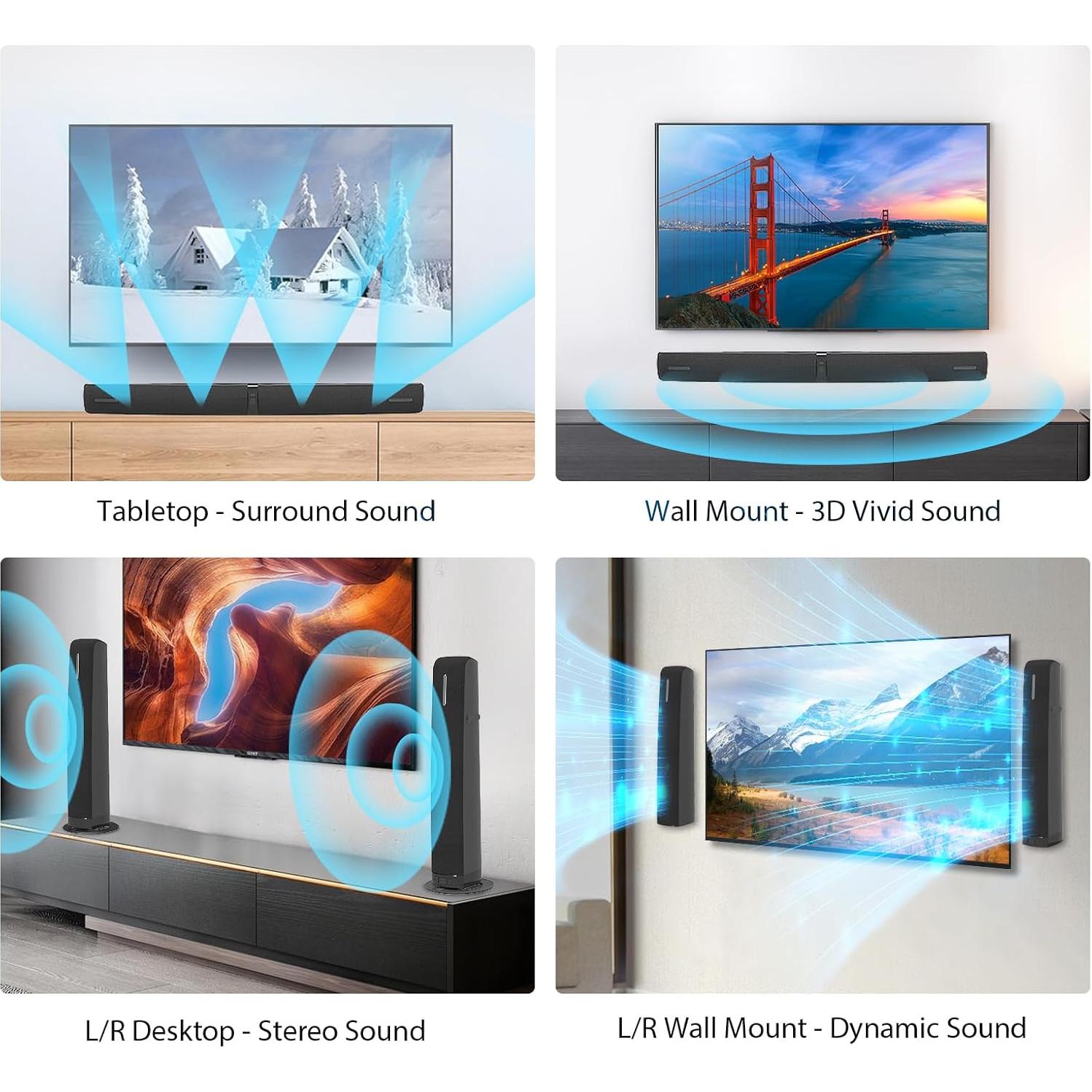 Barra de sonido Assistrust KY-2023 90W Bluetooth 2 en 1