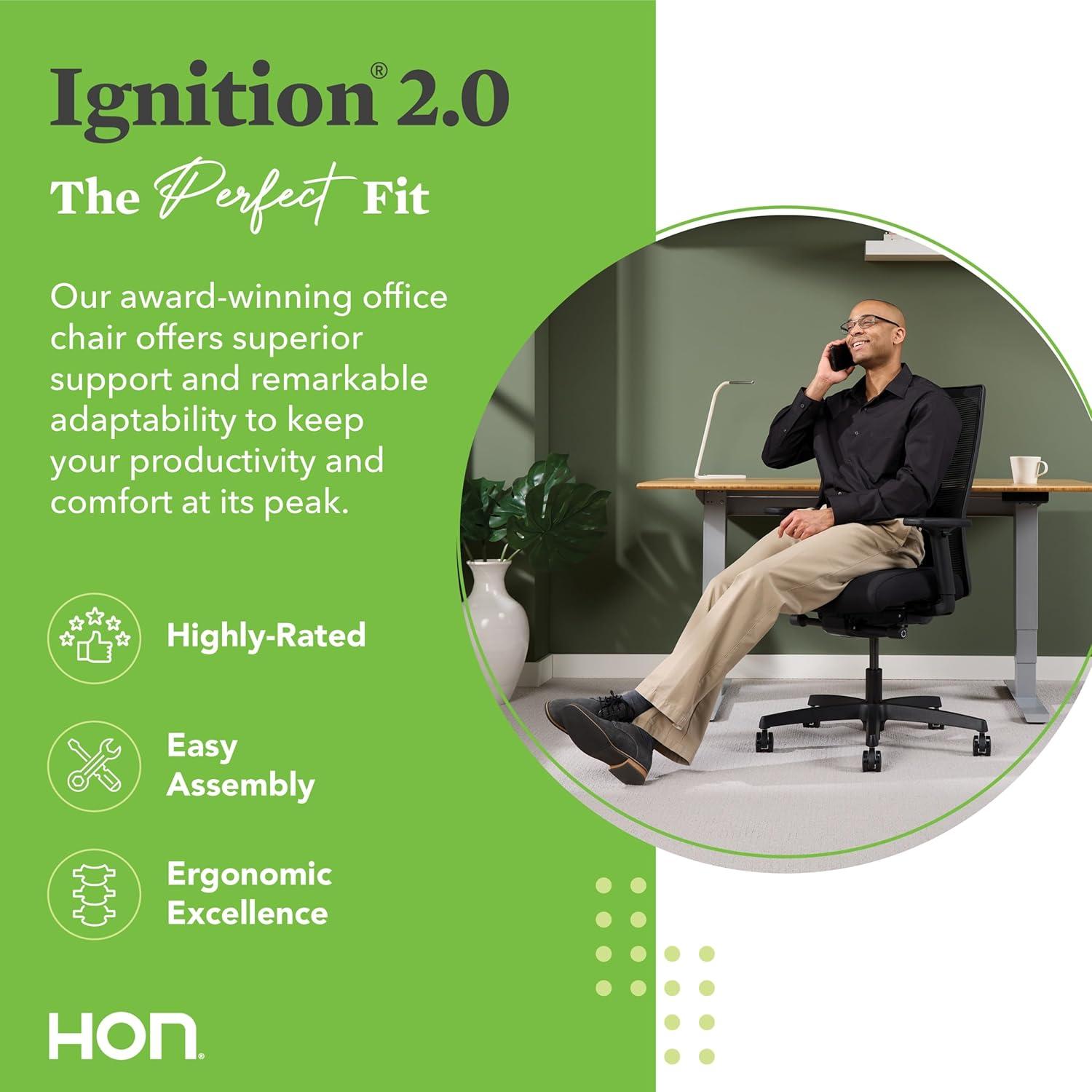 Silla de Oficina Ergonómica HON Ignition 2.0 + Alfombrilla 91x122cm
