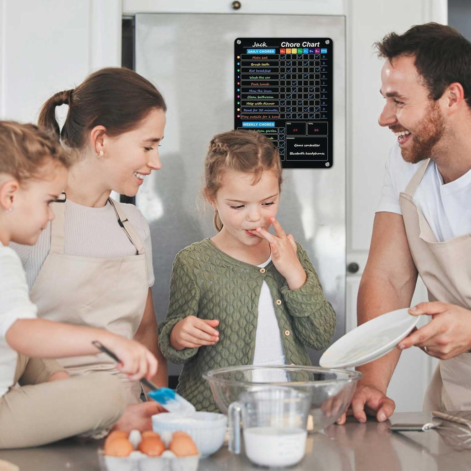 Paquete de 2 Tableros Magnéticos de Acrílico Negro 36.83x26.99cm