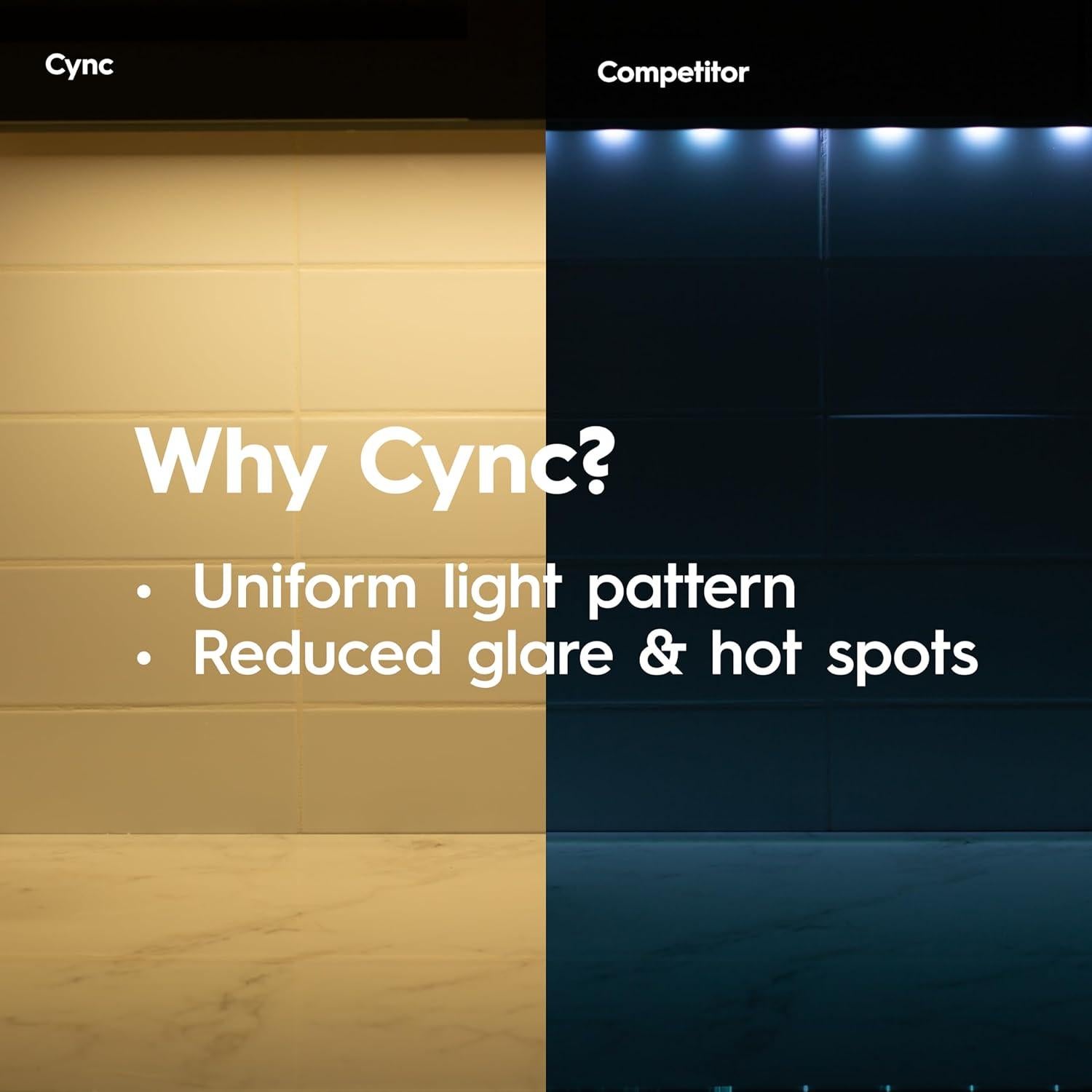 Luces Puck Inteligentes GE Cync Reveal HD+ 3" RGB (Paquete de 3)