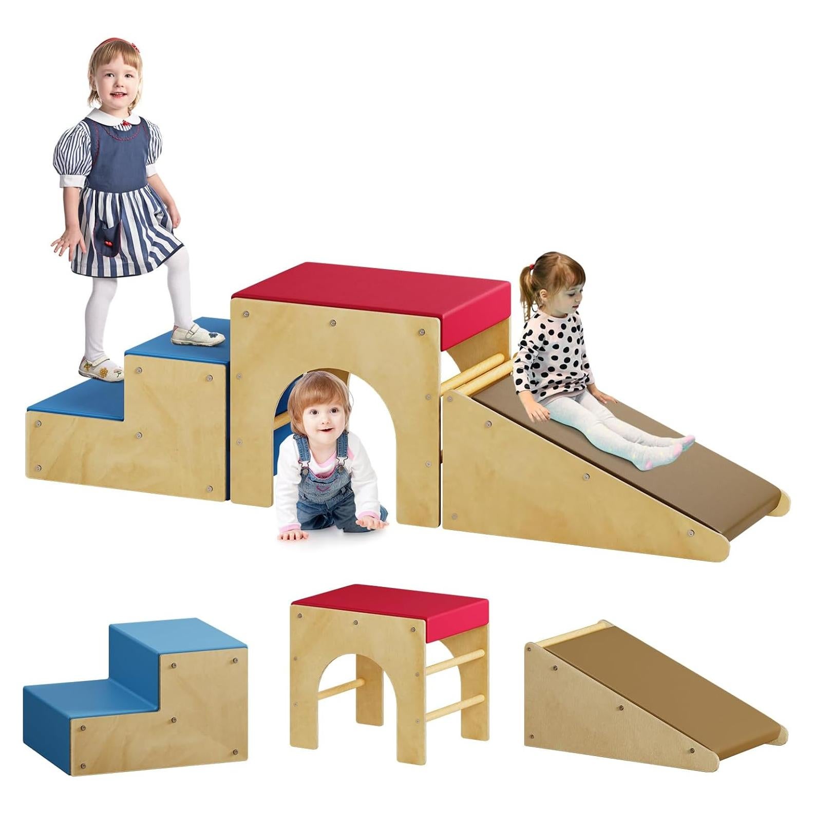 Conjunto de Escalada Pikler MOOITZ 3 en 1 para Niños Azul