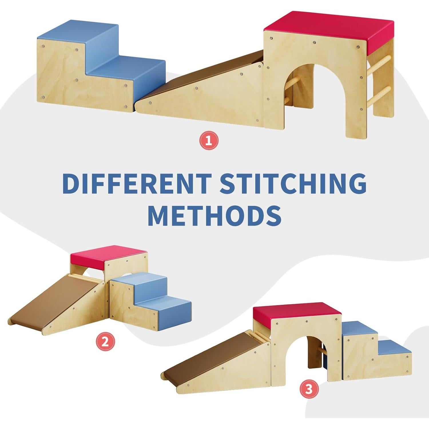 Conjunto de Escalada Pikler MOOITZ 3 en 1 para Niños Azul