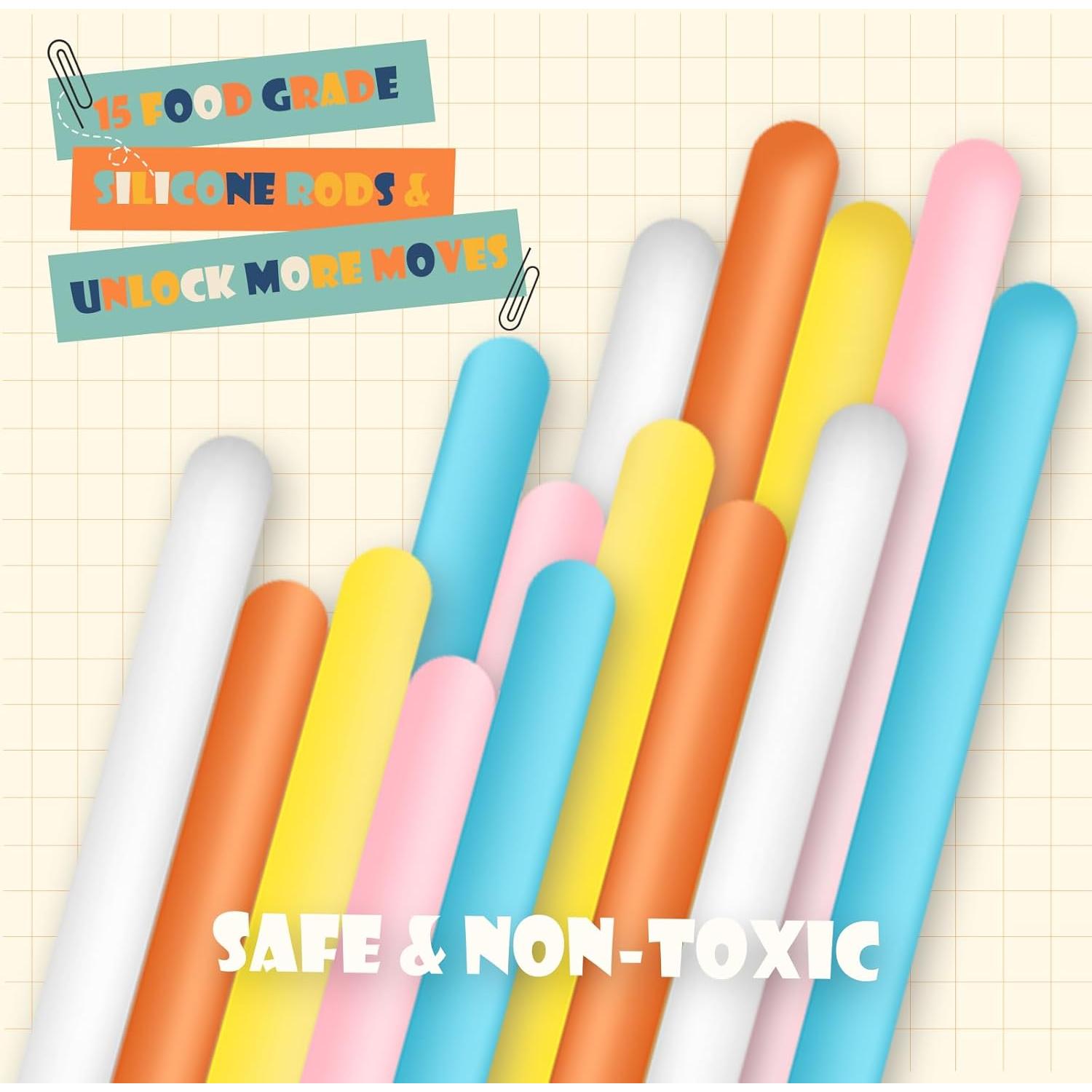 Tablero Sensorial de Silicona JHMFDDSB Verde Oscuro 15 Varillas