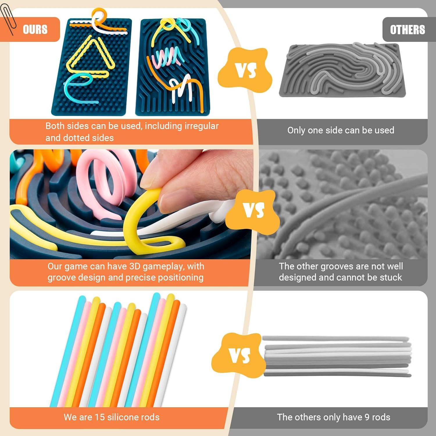 Tablero Sensorial de Silicona JHMFDDSB Verde Oscuro 15 Varillas