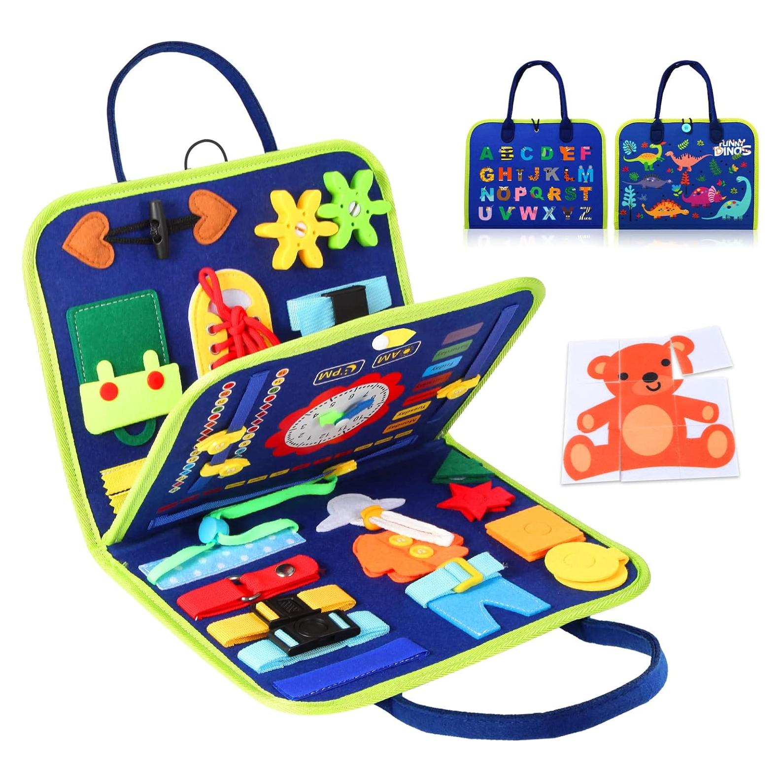 Tablero Ocupado Montessori Hooku Dinosaurio 1-3 Años