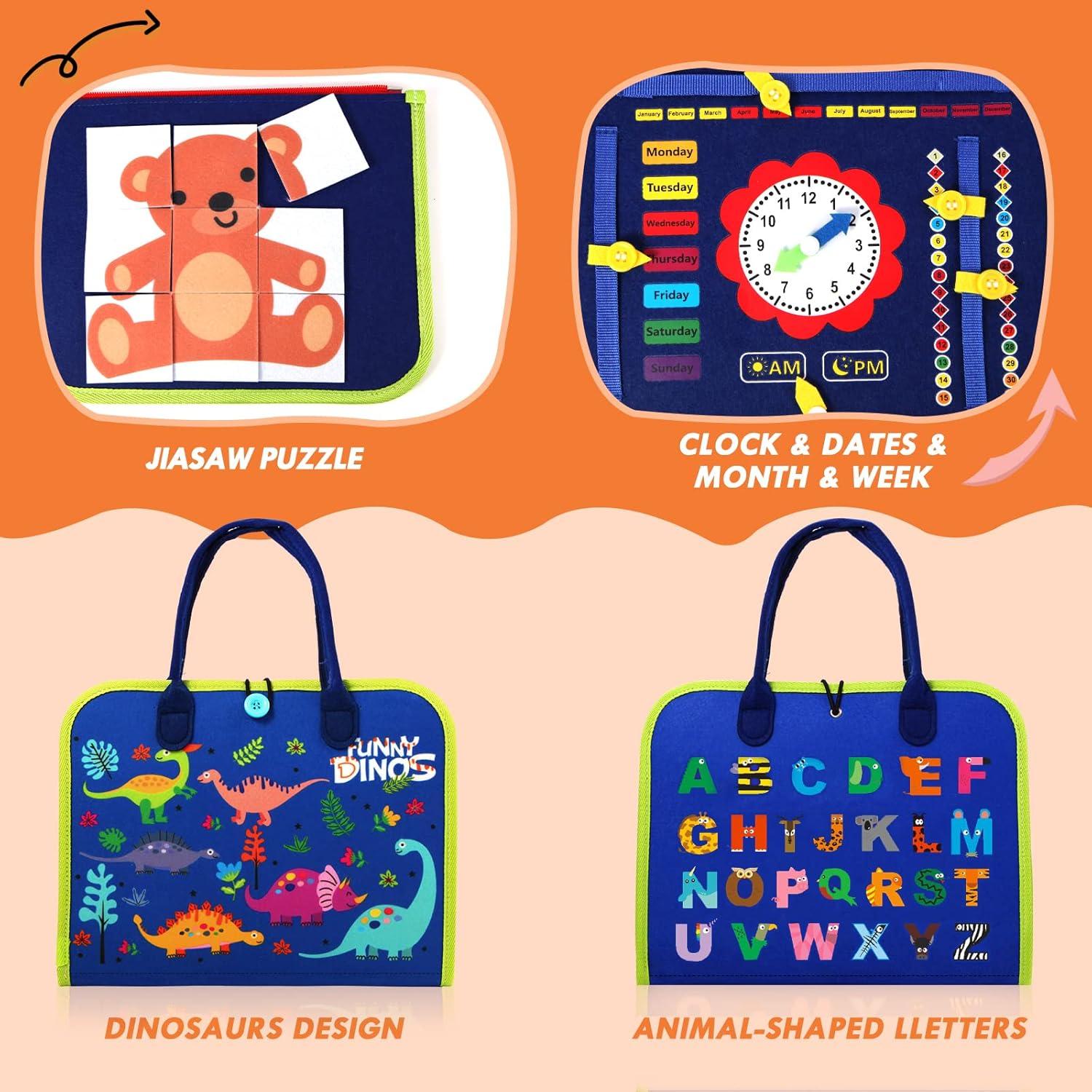 Tablero Ocupado Montessori Hooku Dinosaurio 1-3 Años