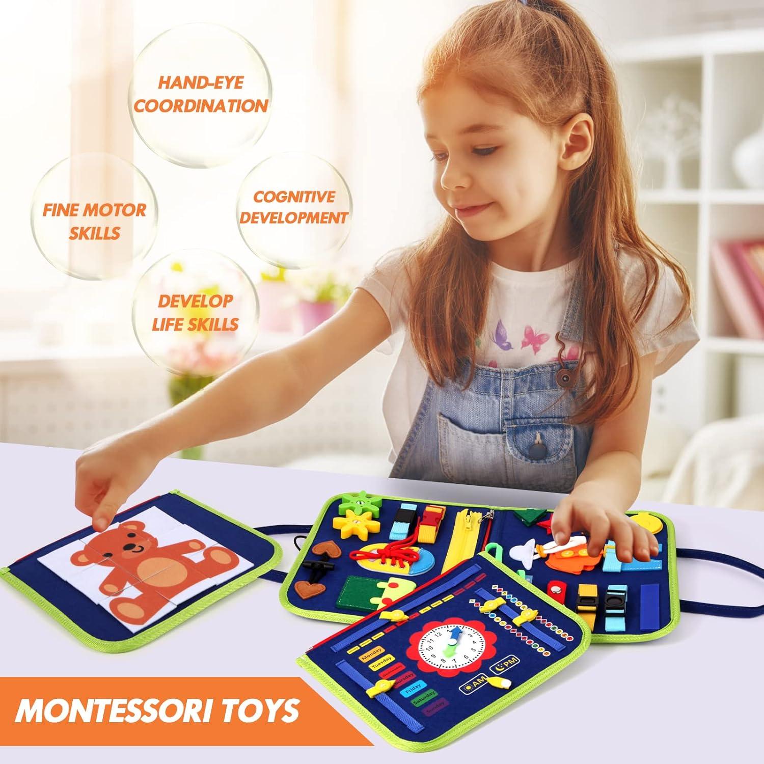 Tablero Ocupado Montessori Hooku Dinosaurio 1-3 Años