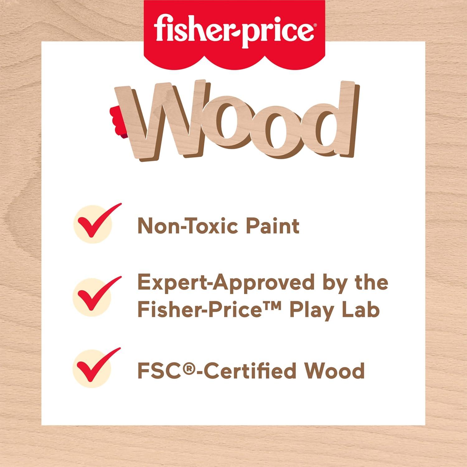 Juego de Bloques de Castillo de Madera Fisher-Price 28 Piezas