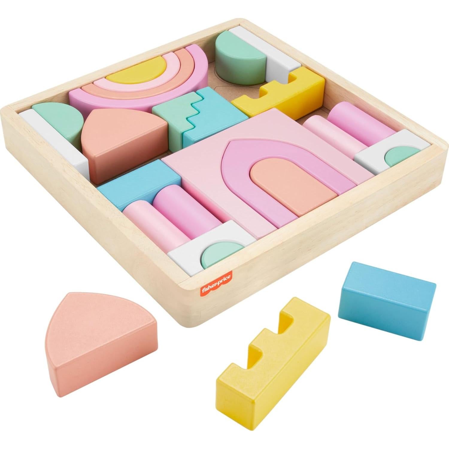Juego de Bloques de Castillo de Madera Fisher-Price 28 Piezas