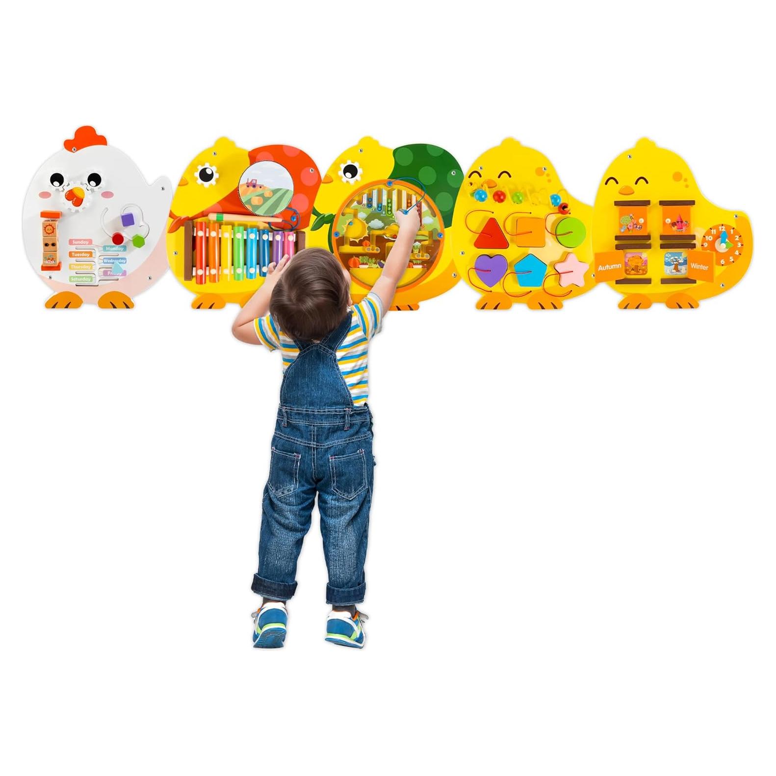 Panel de Pared Sensorial Chick Squad 11 en 1 para Niños