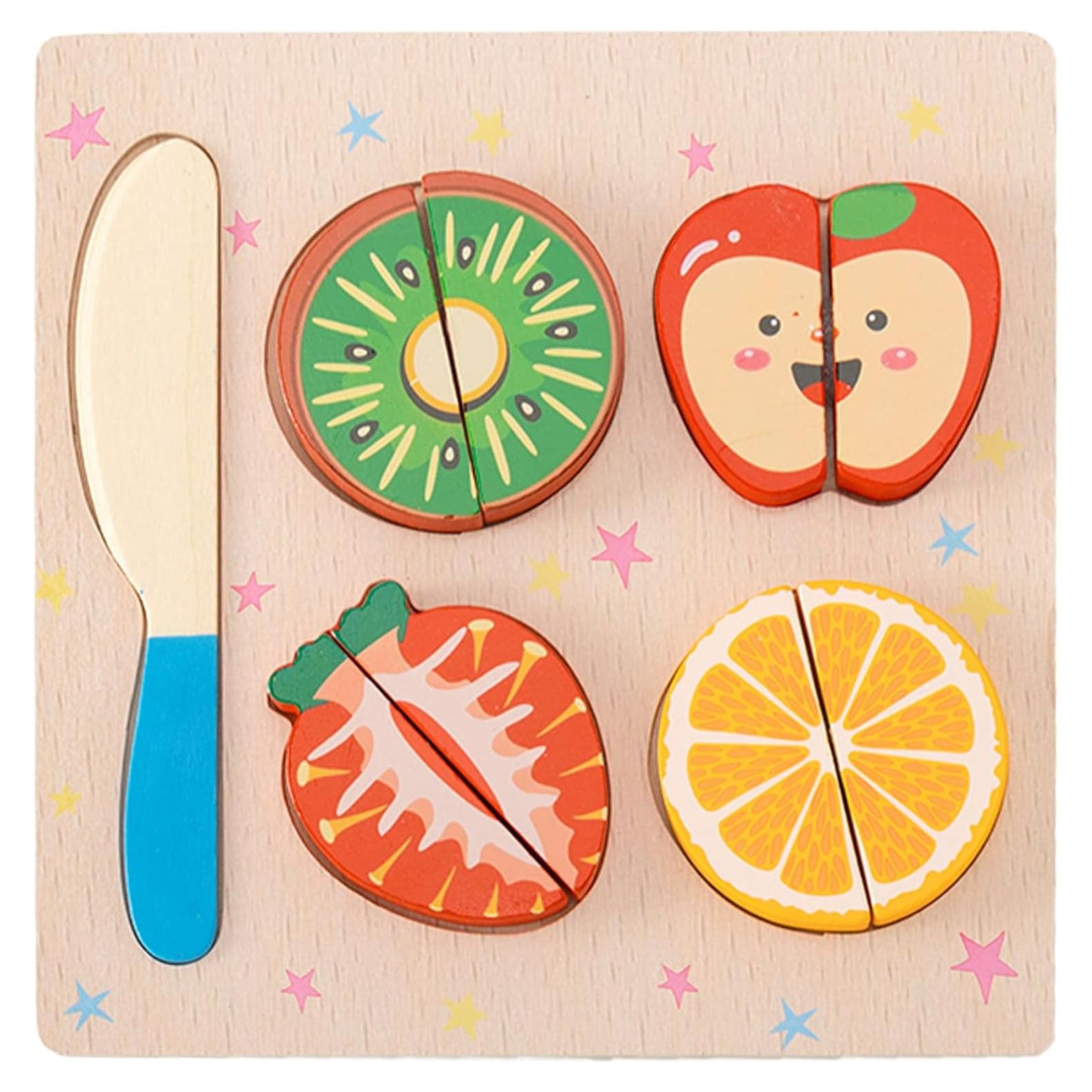 Rompecabezas de Madera CUCOS Frutas 18.03 cm para Niños 1-5 Años