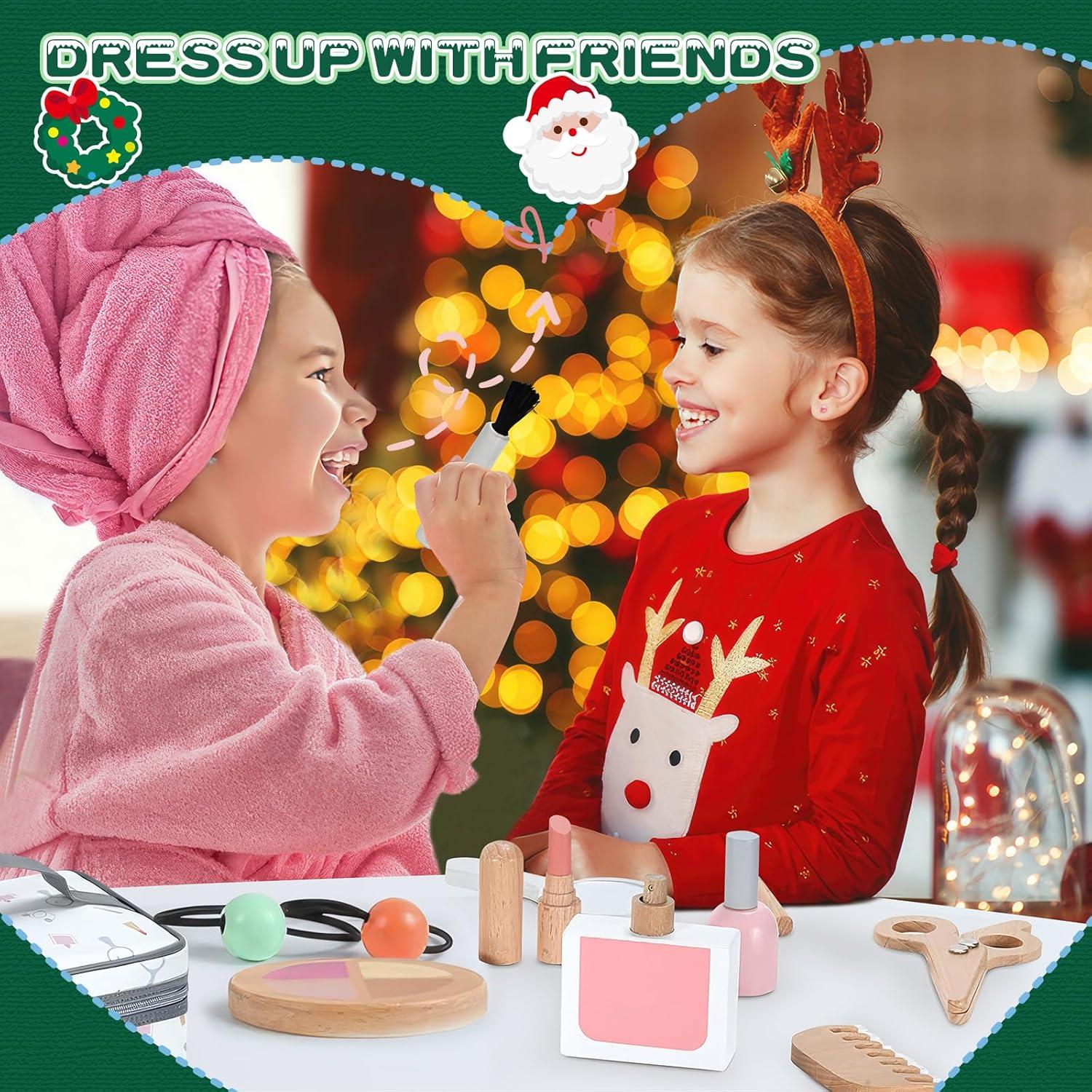 Juego de Maquillaje de Madera KIDBSET para Niñas 3-8 Años