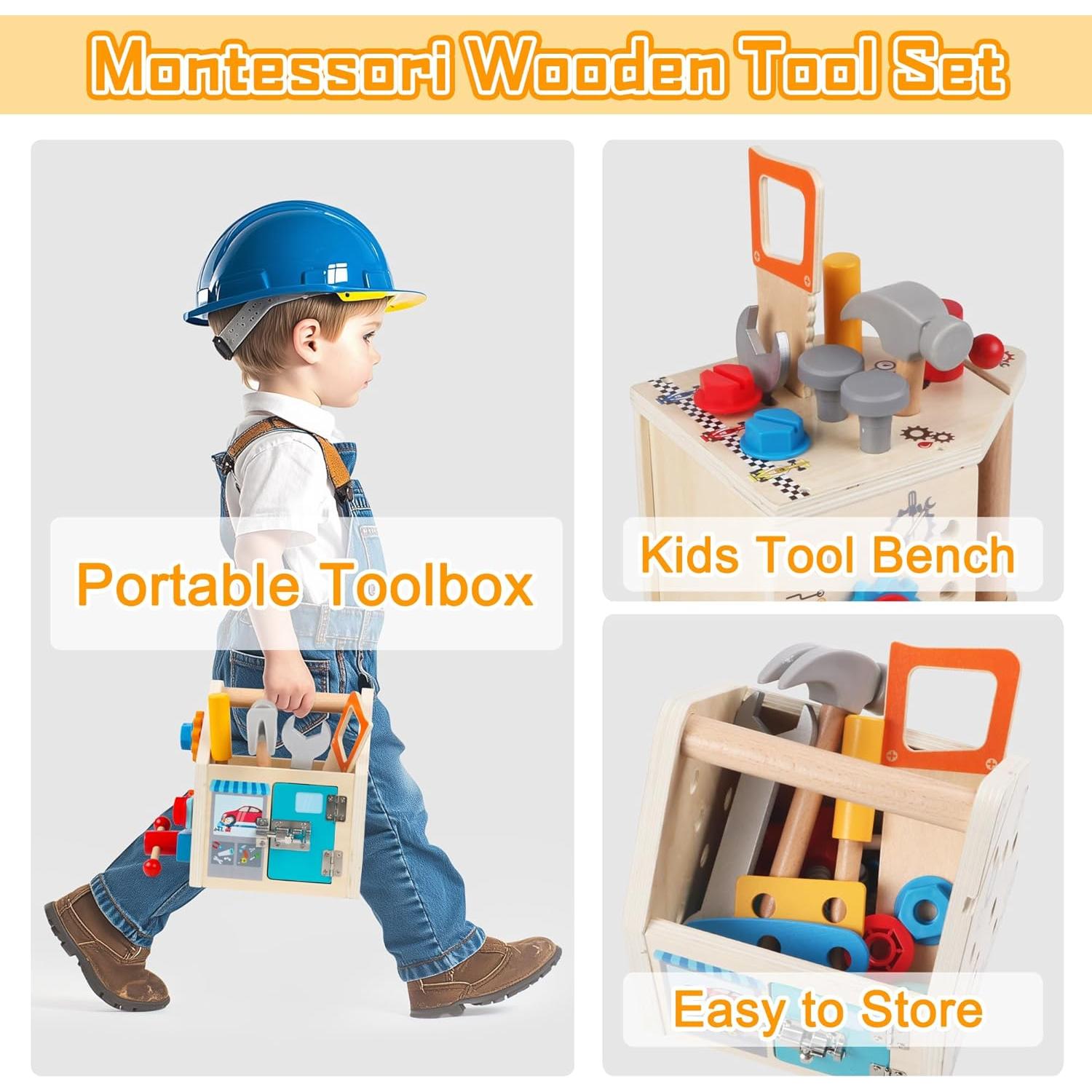 Kit de Herramientas Montessori ALLABC - 33 Piezas para Niños