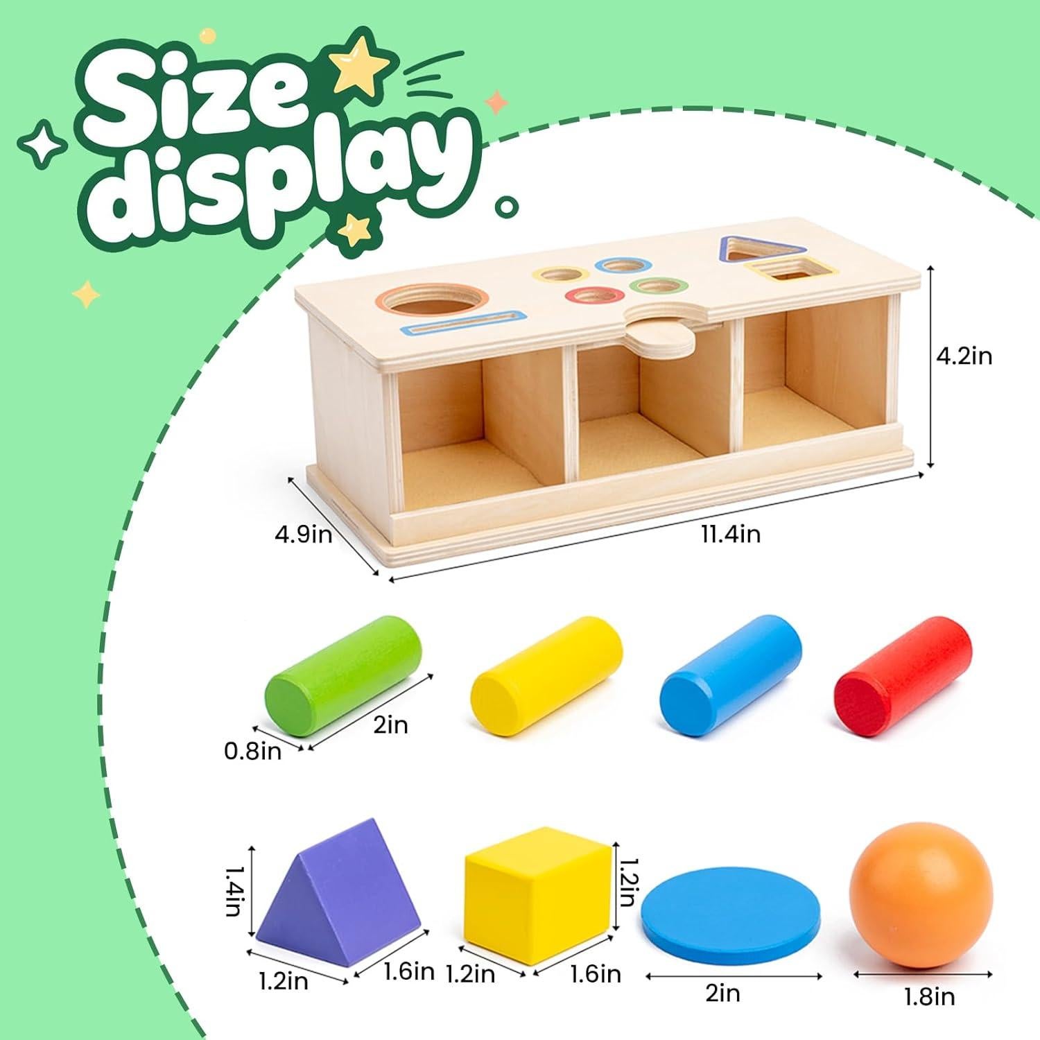Juguete Montessori de Madera WoodenEdu Clasificador de Colores y Formas