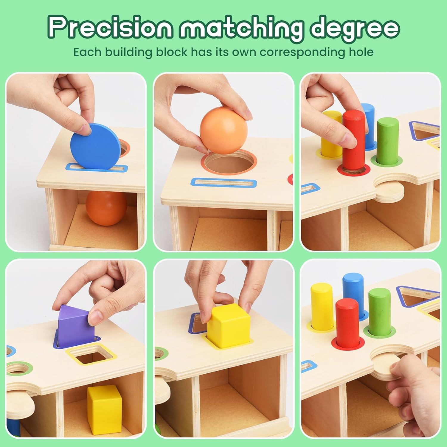 Juguete Montessori de Madera WoodenEdu Clasificador de Colores y Formas