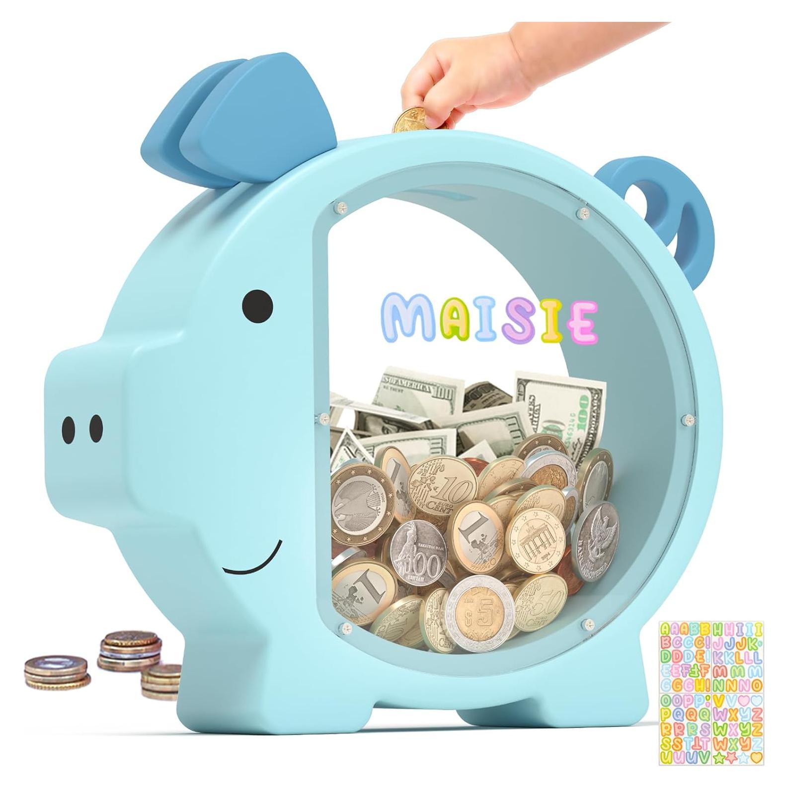 Hucha de Madera Summidate Azul Estándar para Ahorro Infantil