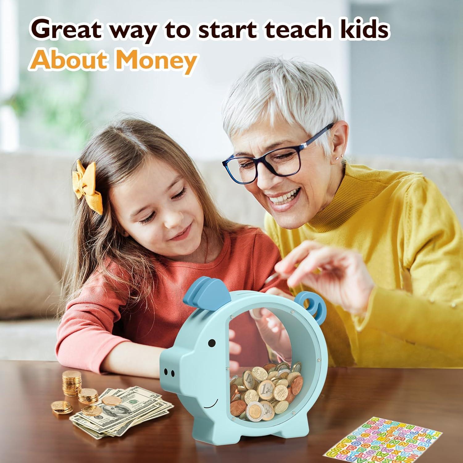 Hucha de Madera Summidate Azul Estándar para Ahorro Infantil