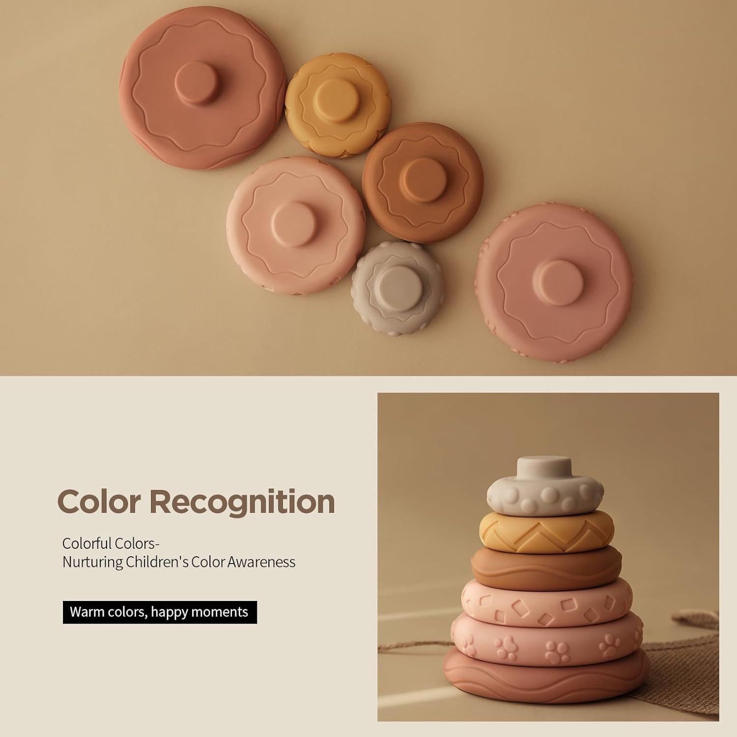 Juguetes Apilables y Mordedores Nueplay Caballo Rosa 7 Pcs