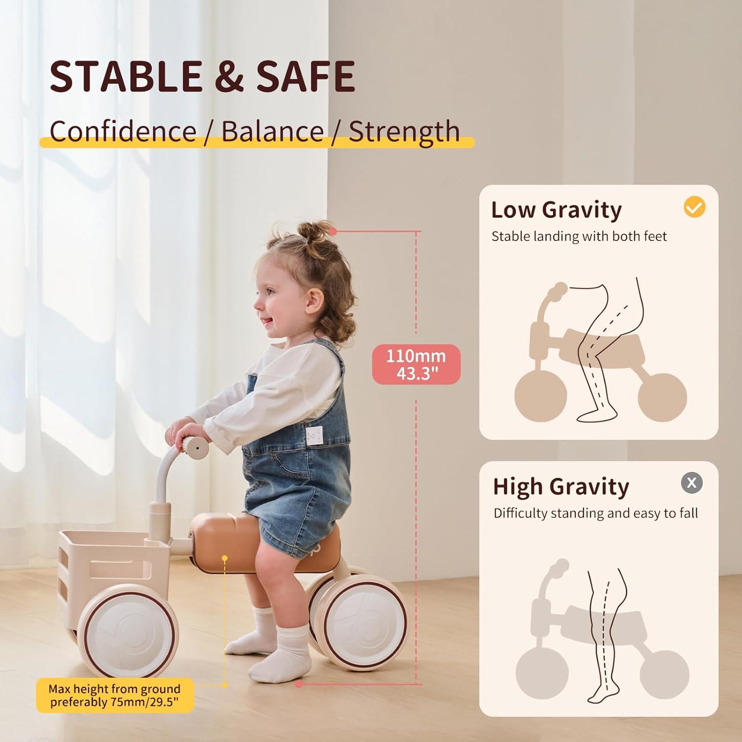 Andador Convertible KIDPOP TOAST con Asiento Desmontable y Canasta