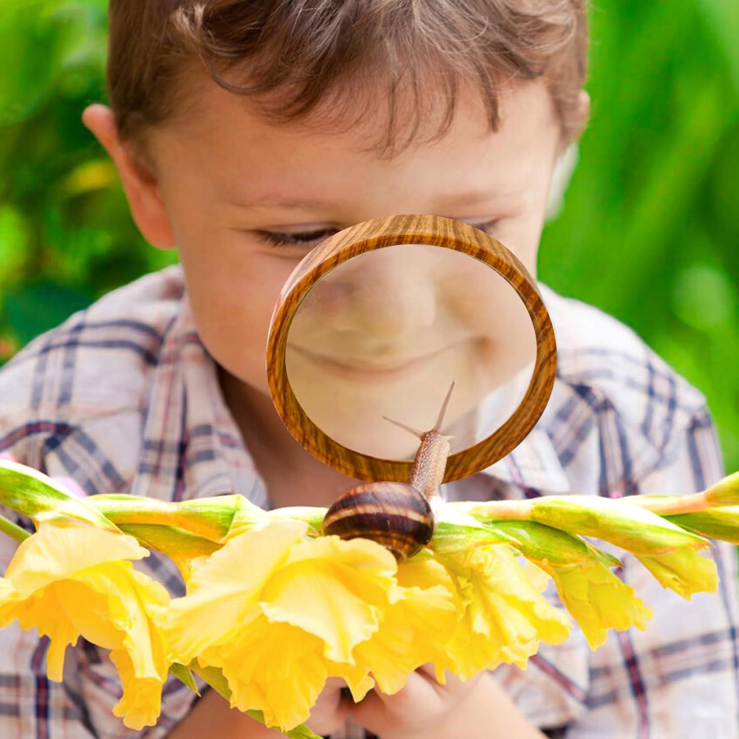 Lupa de Mano 10X NANAOUS 75 mm Lente de Vidrio Antirrayas