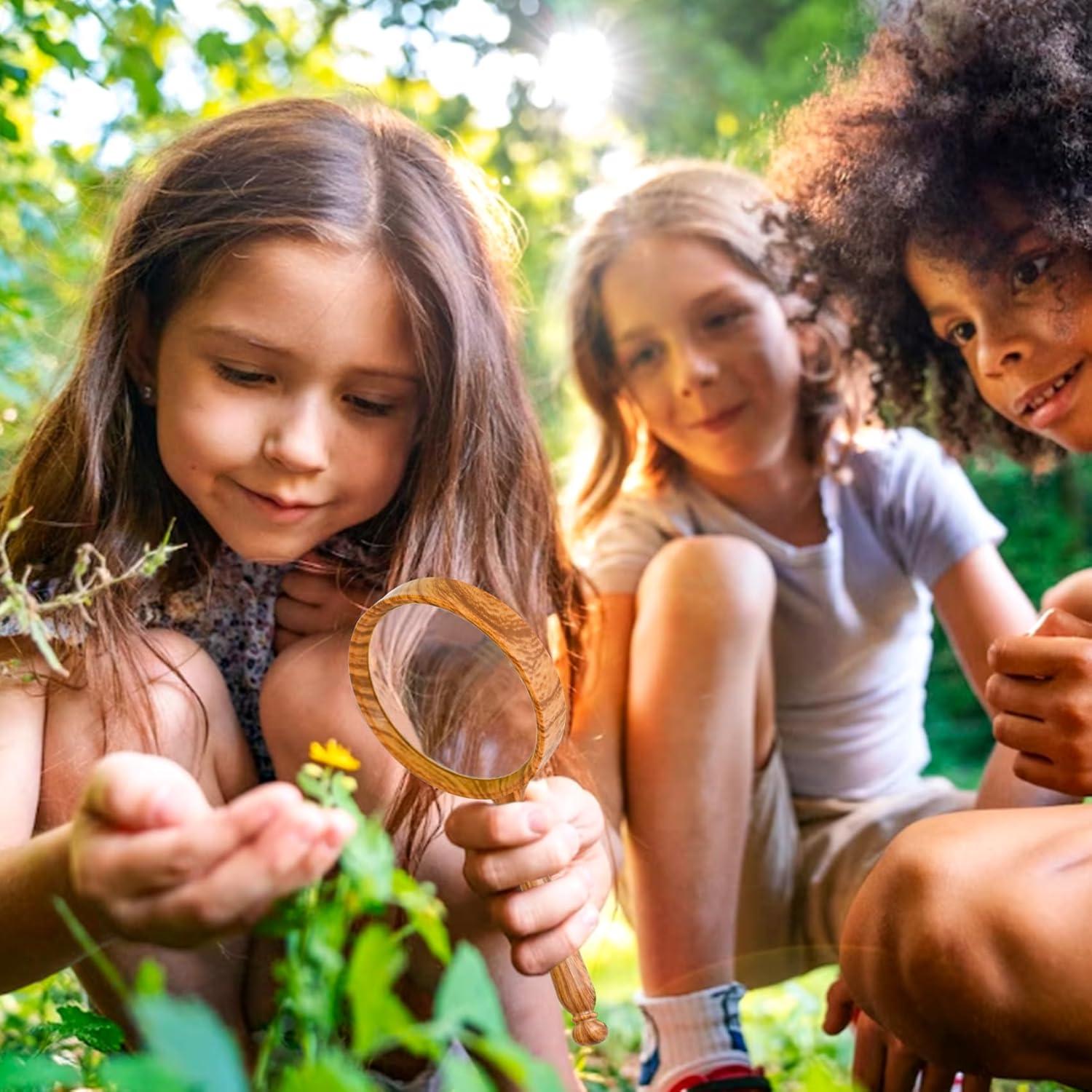 Lupa de Mano 10X NANAOUS 75 mm Lente de Vidrio Antirrayas