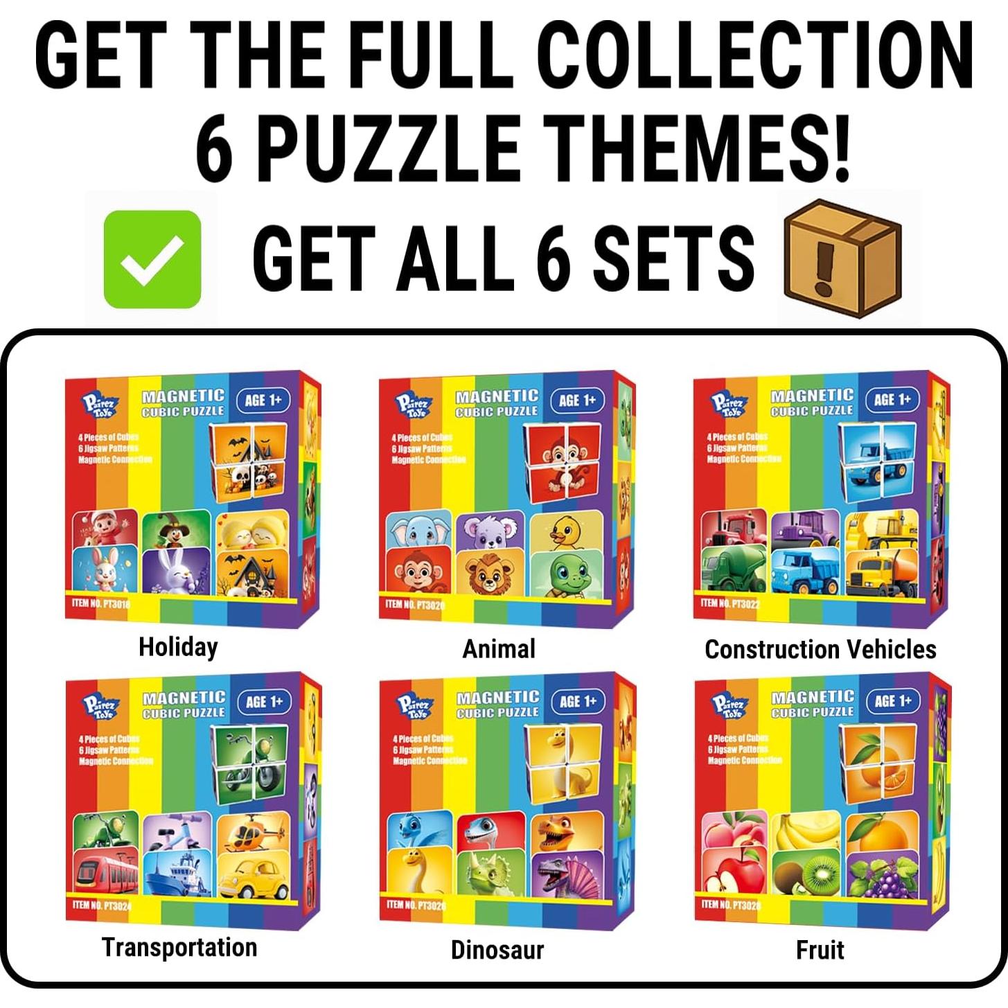 Bloques Magnéticos Montessori Pairez Toys 24 PCS 36 Patrones