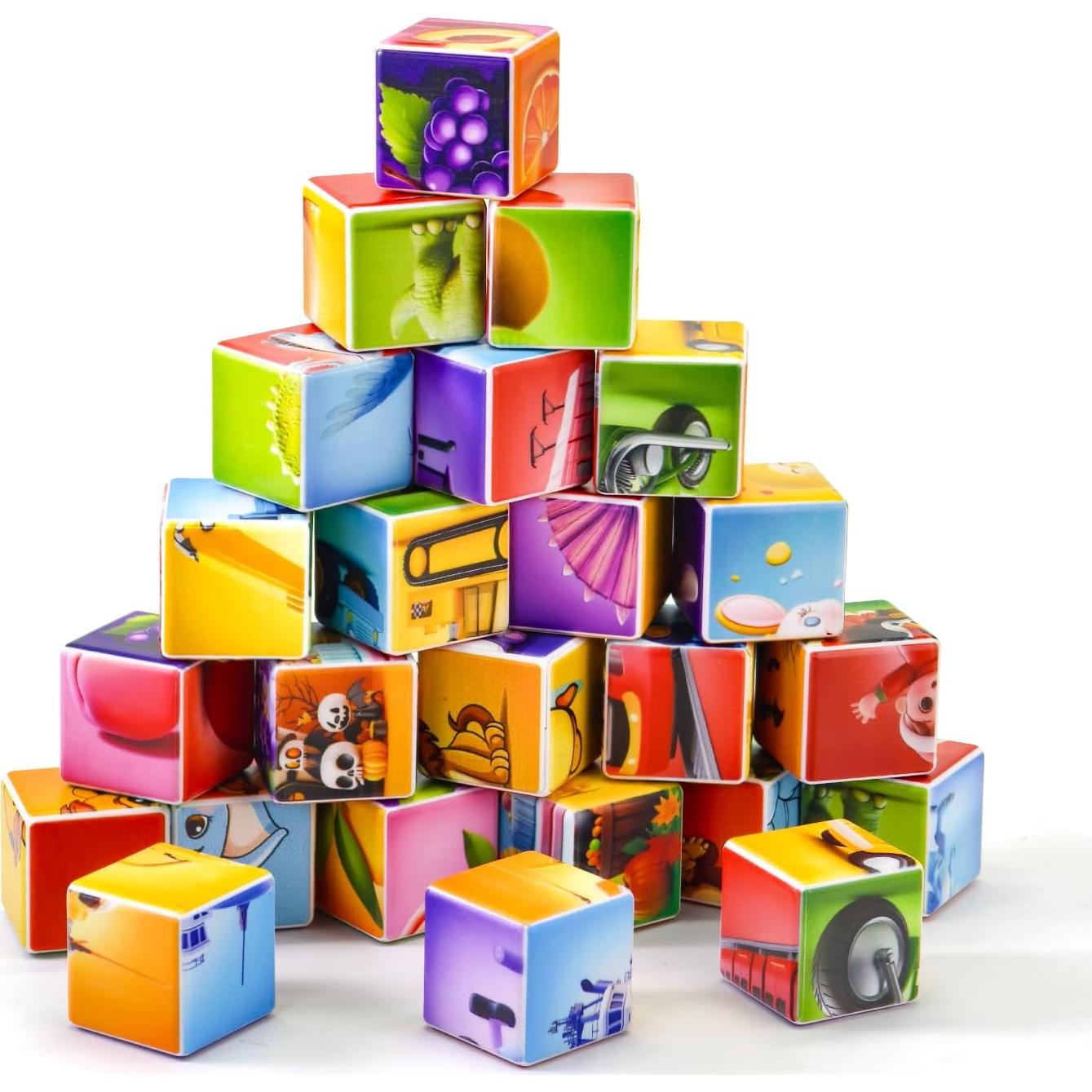 Bloques Magnéticos Montessori Pairez Toys 24 PCS 36 Patrones