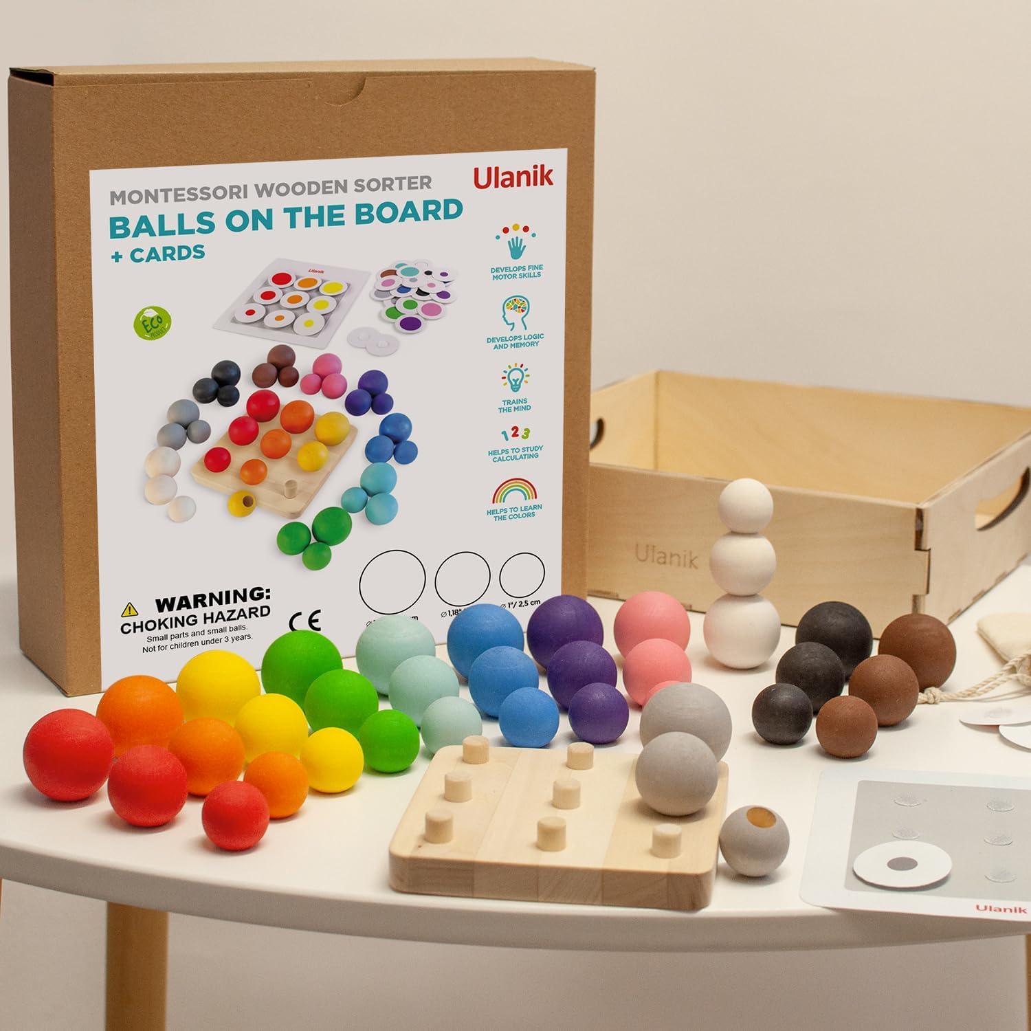 Juguete Montessori Ulanik - 36 Piezas de Clasificación de Colores