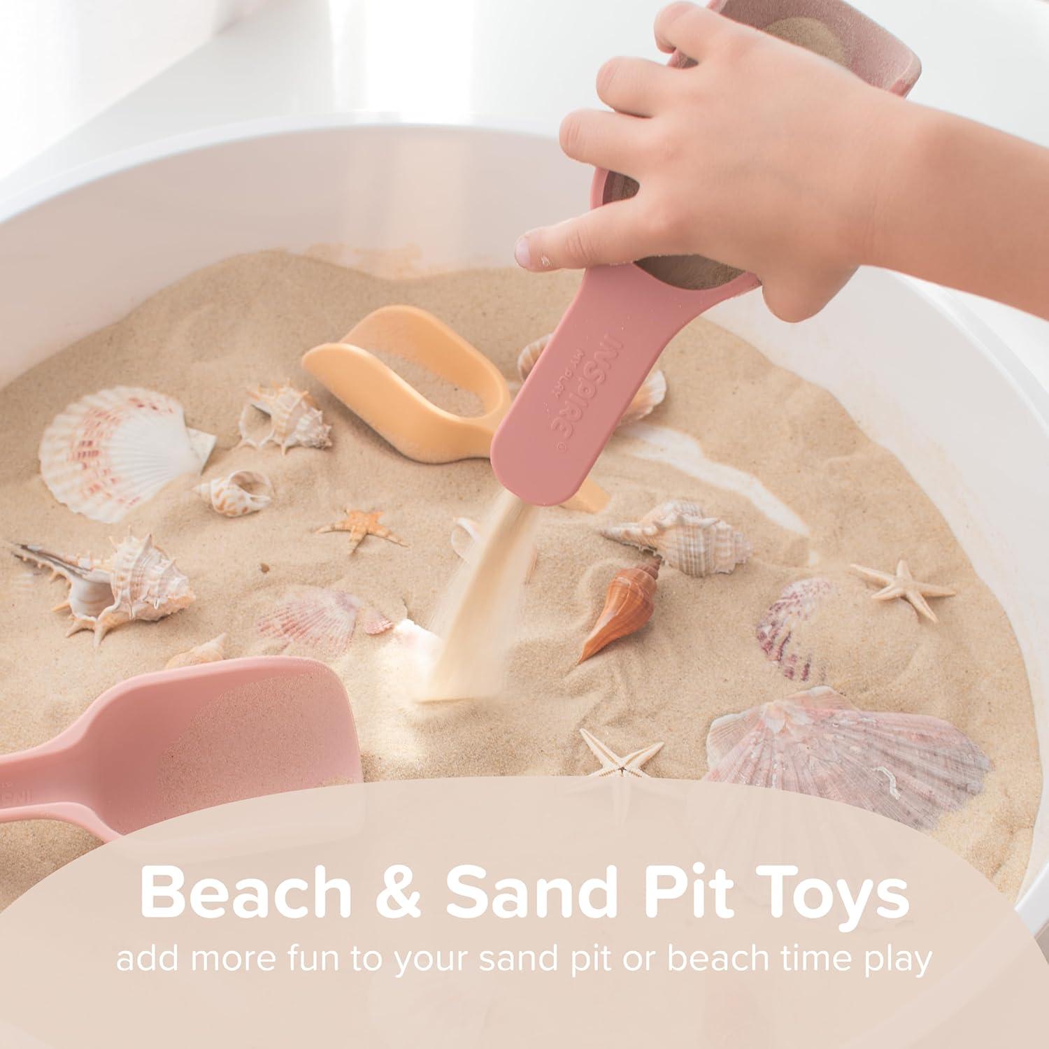 Cucharas de Silicona Anidadas Inspira Mi Juego - Coral - 3 Unidades