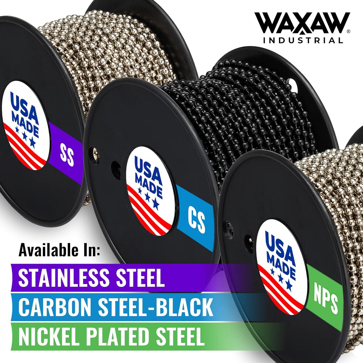 Cadena de Bolas WAXAW 4.5mm Acero Niquelado 30.48m para Persianas